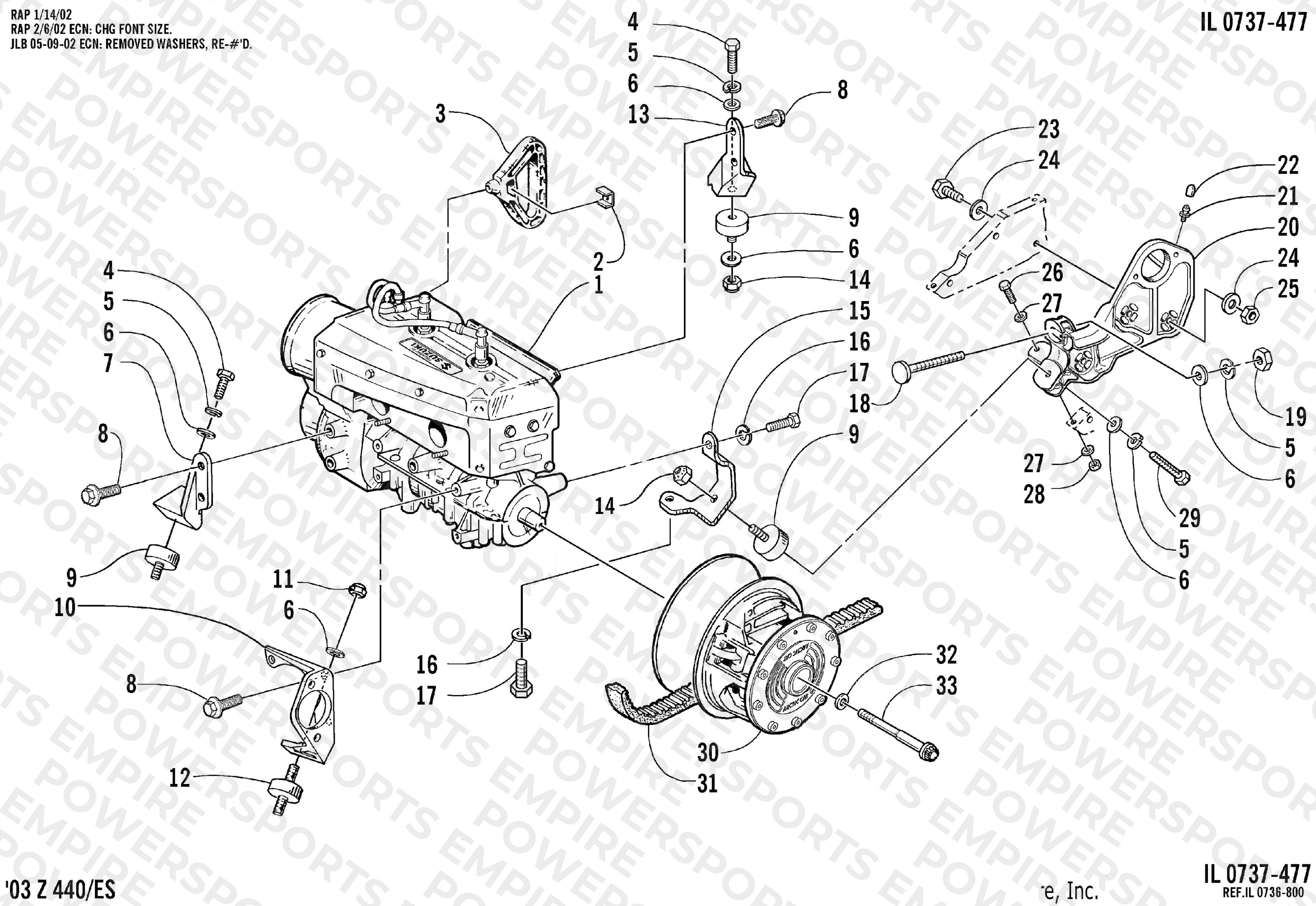 ENGINE AND RELATED PARTS