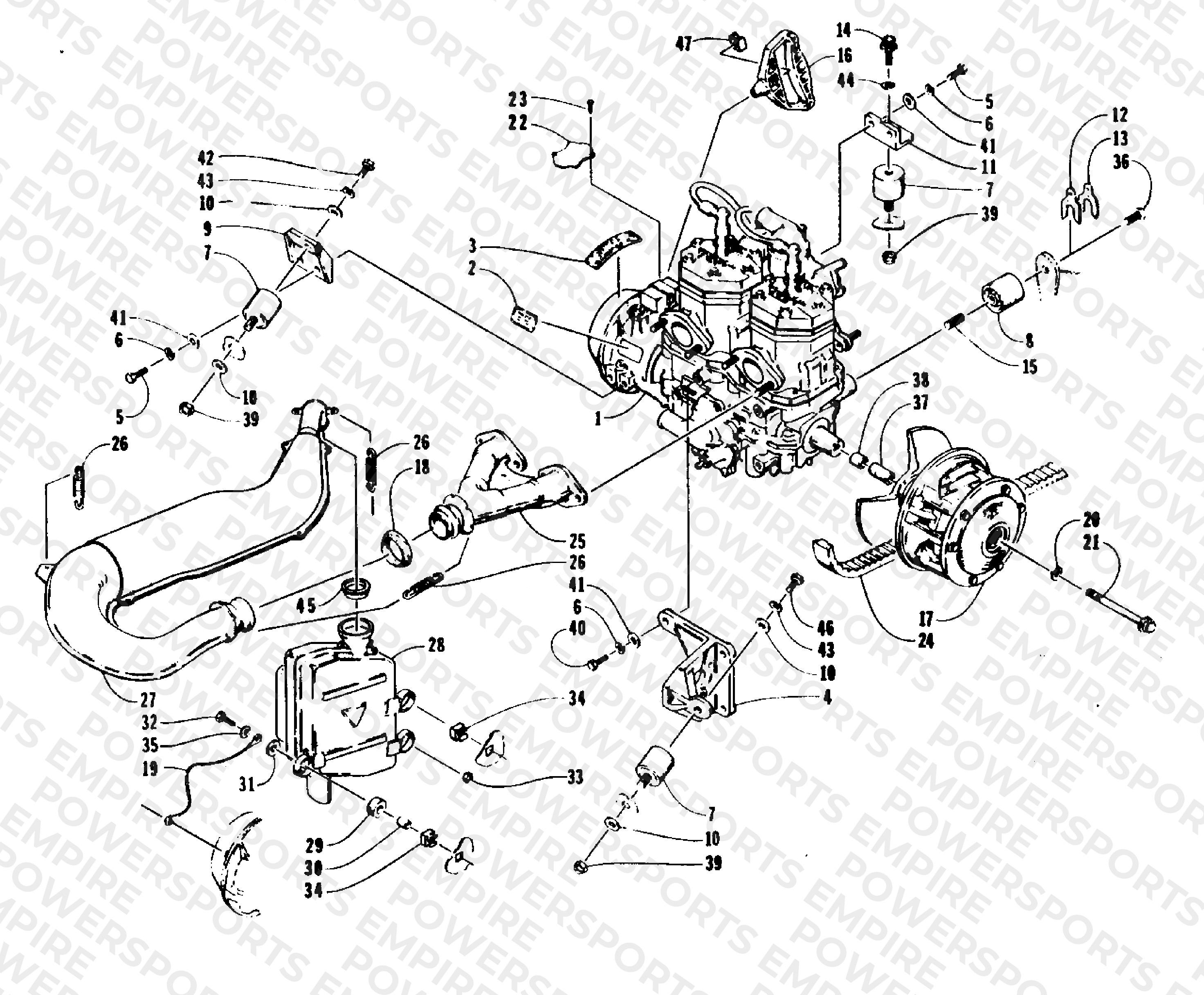 ENGINE AND RELATED PARTS