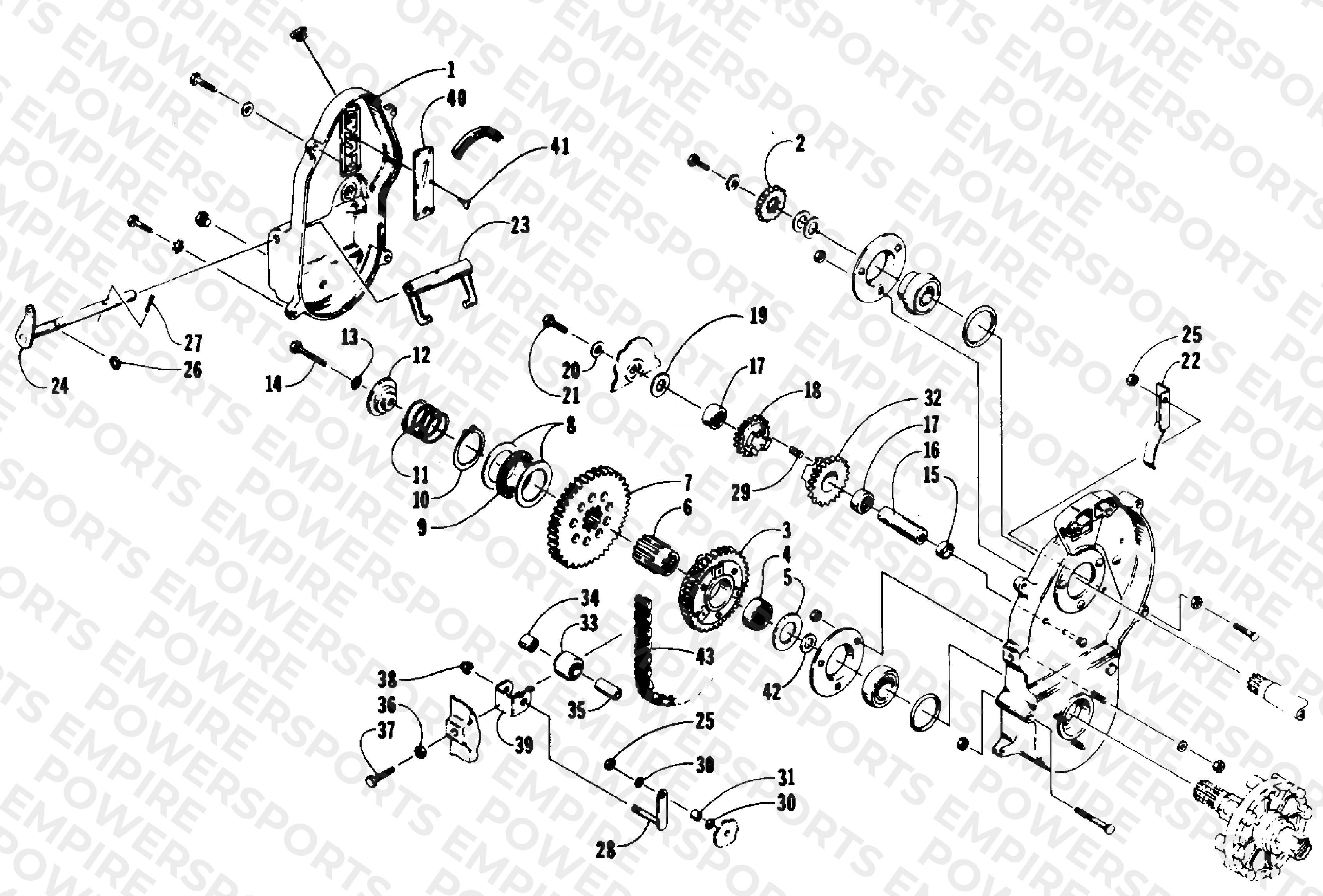 DRIVE/REVERSE DROPCASE ASSEMBLY