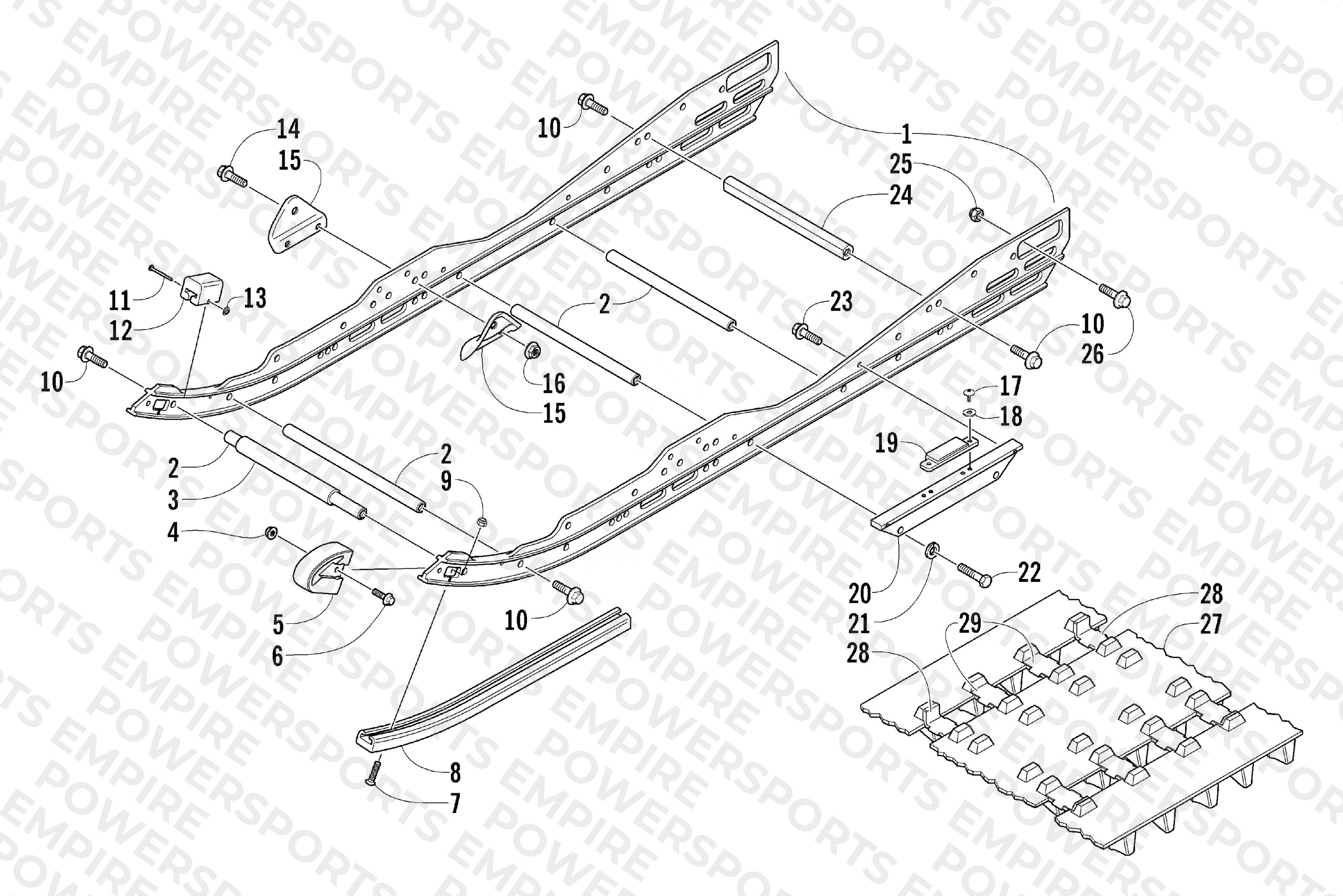 SLIDE RAIL AND TRACK ASSEMBLY