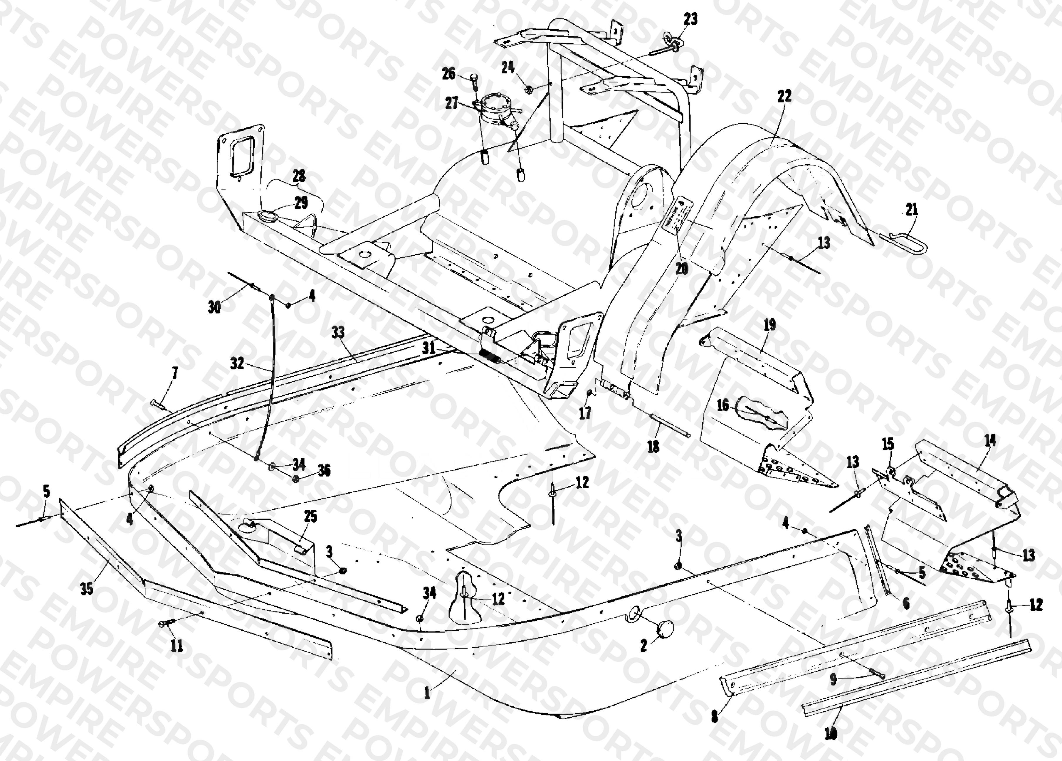 BELLY PAN AND FRONT FRAME