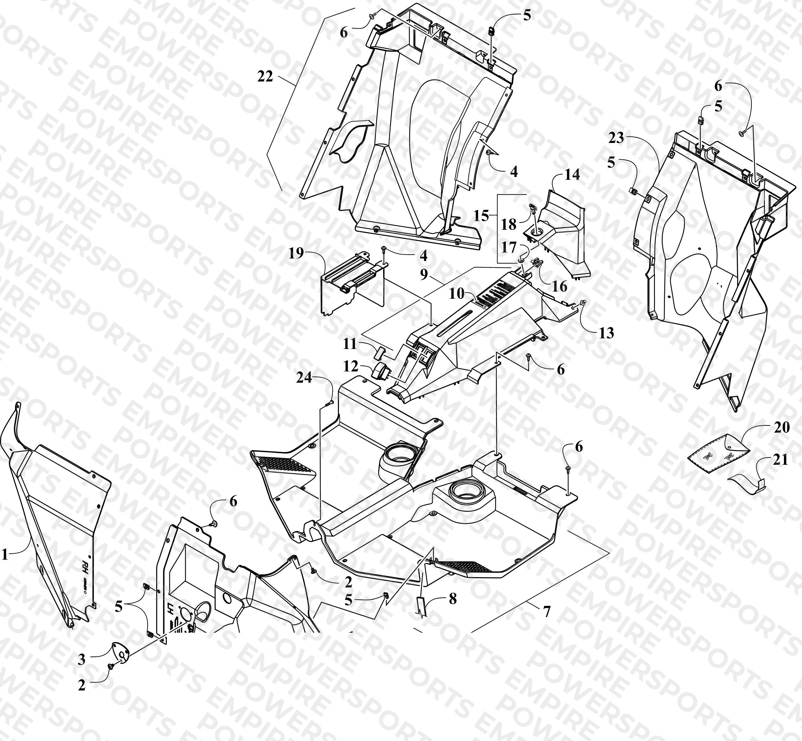 CONSOLE AND FLOOR PANEL ASSEMBLY