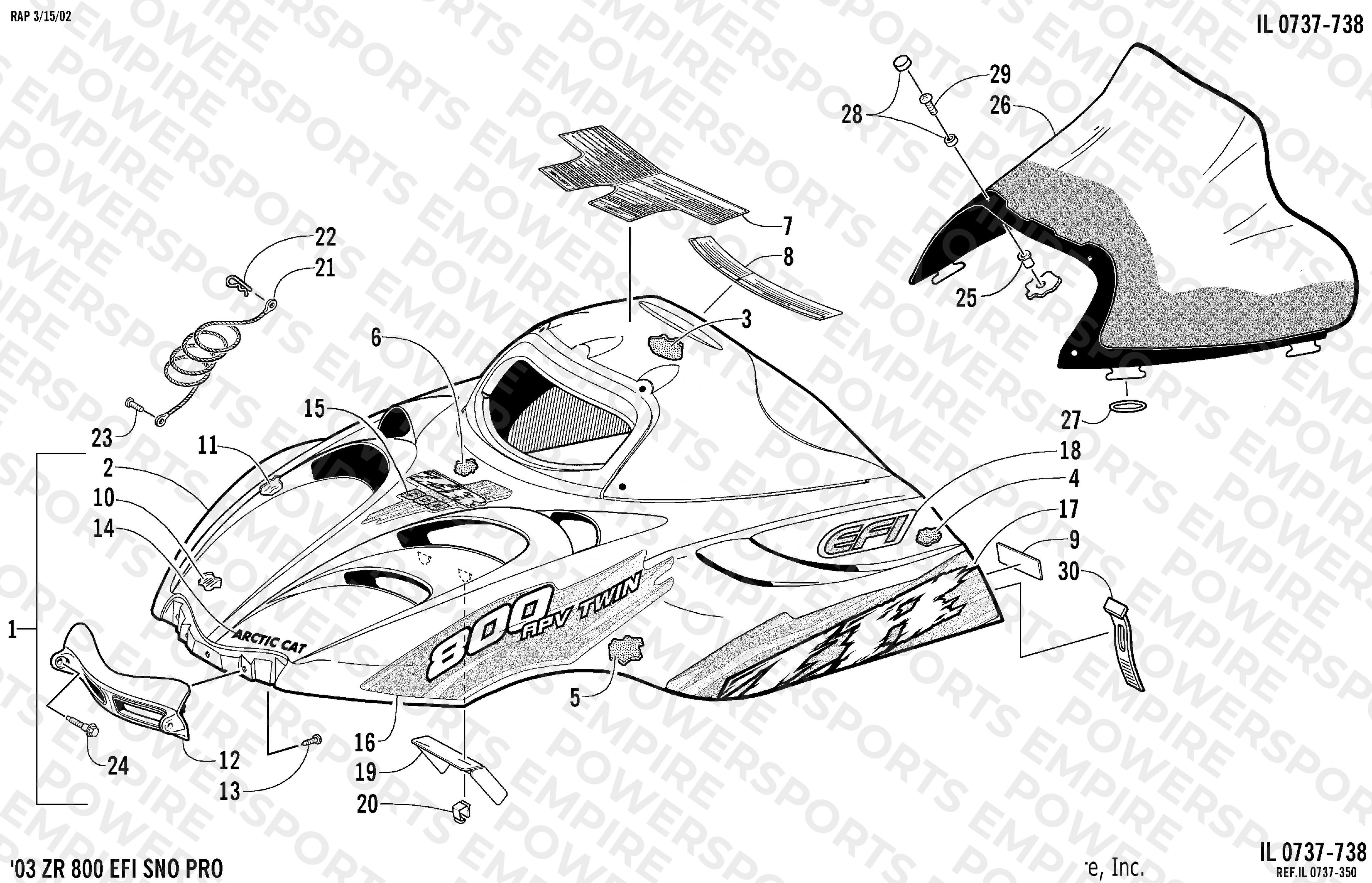 HOOD AND WINDSHIELD ASSEMBLY