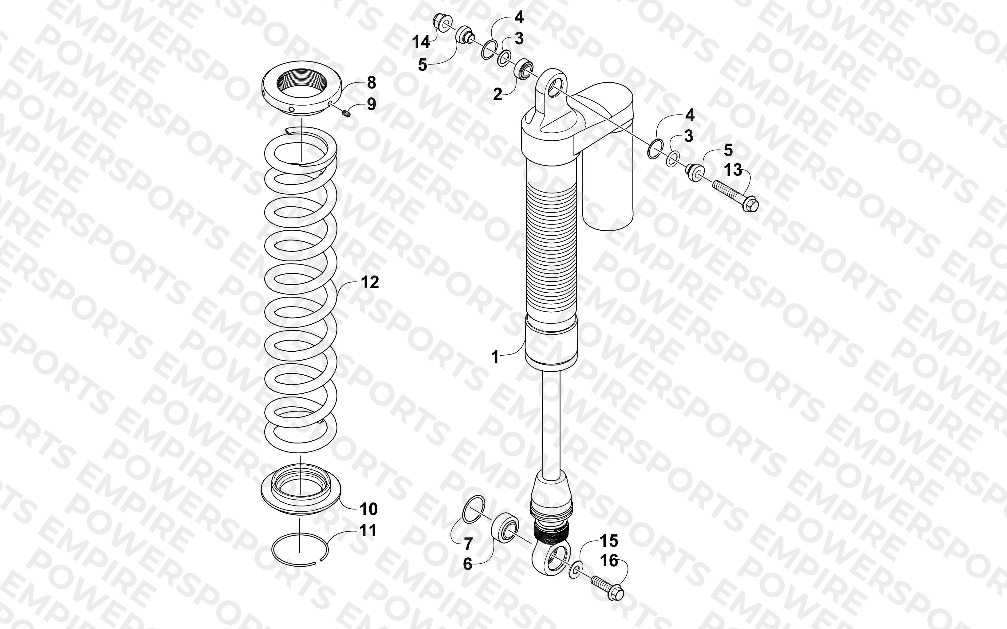 REAR SUSPENSION SHOCK ASSEMBLY