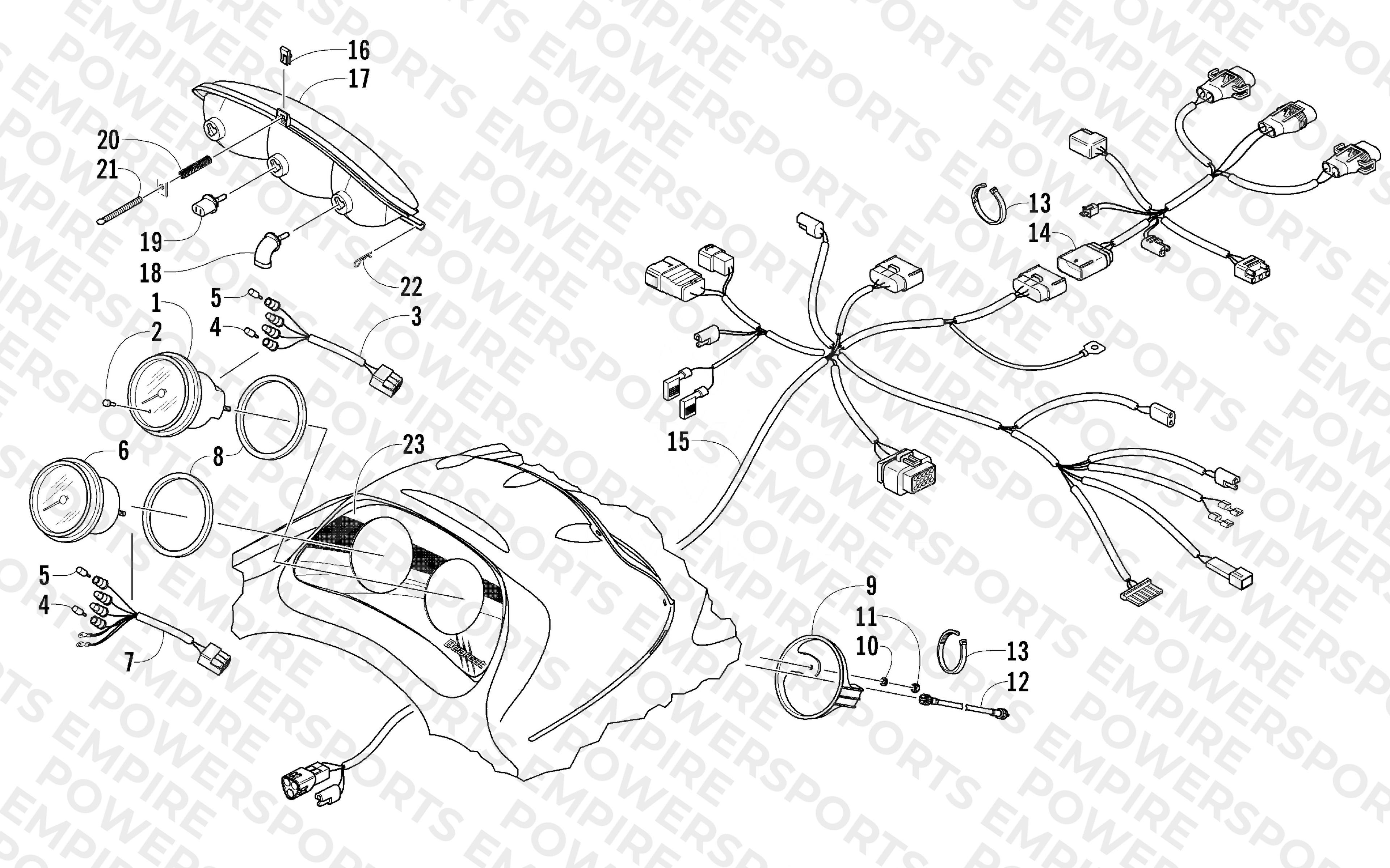 HEADLIGHT, INSTRUMENTS, AND WIRING ASSEMBLIES