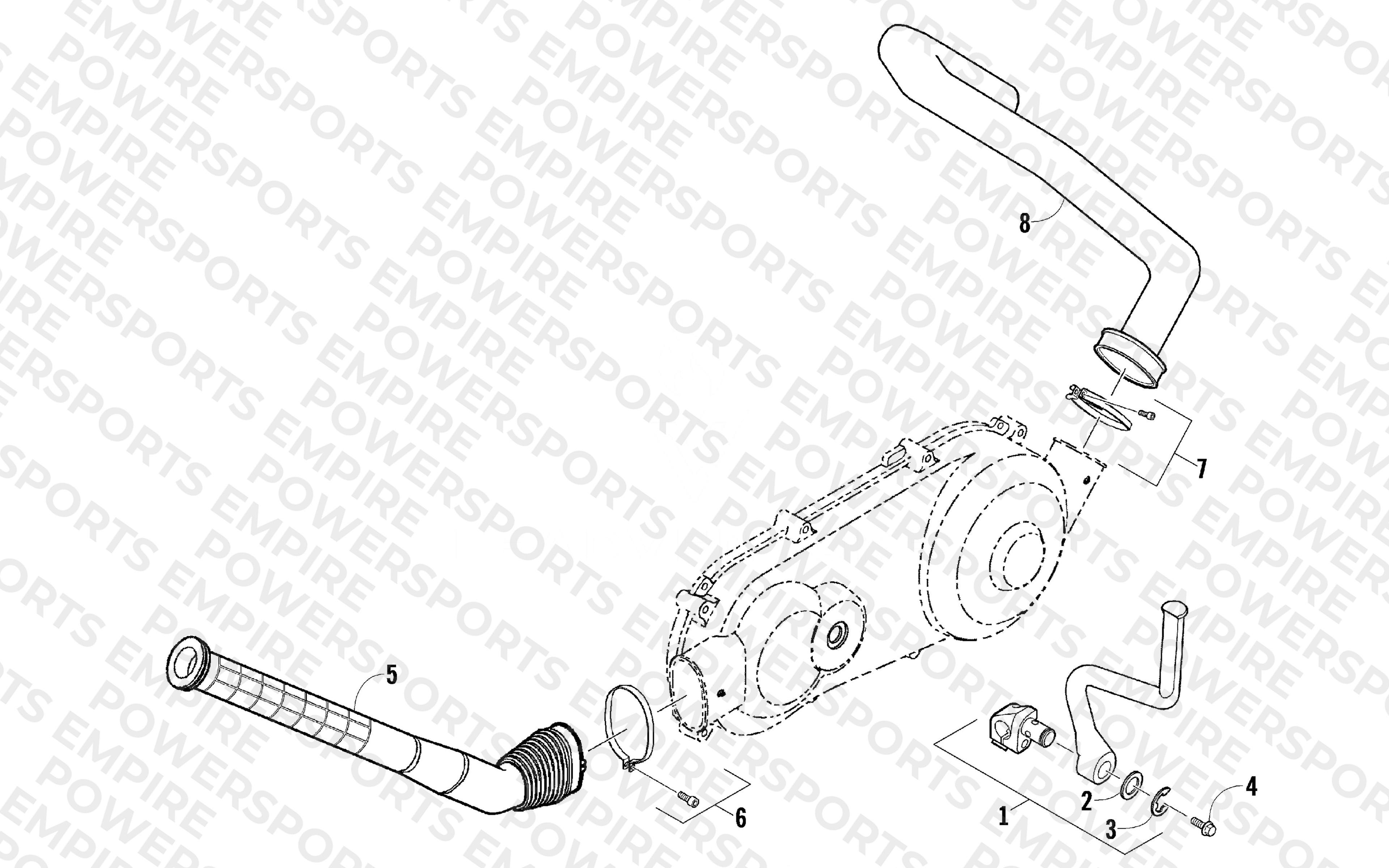 KICK STARTER AND COOLING DUCT ASSEMBLY