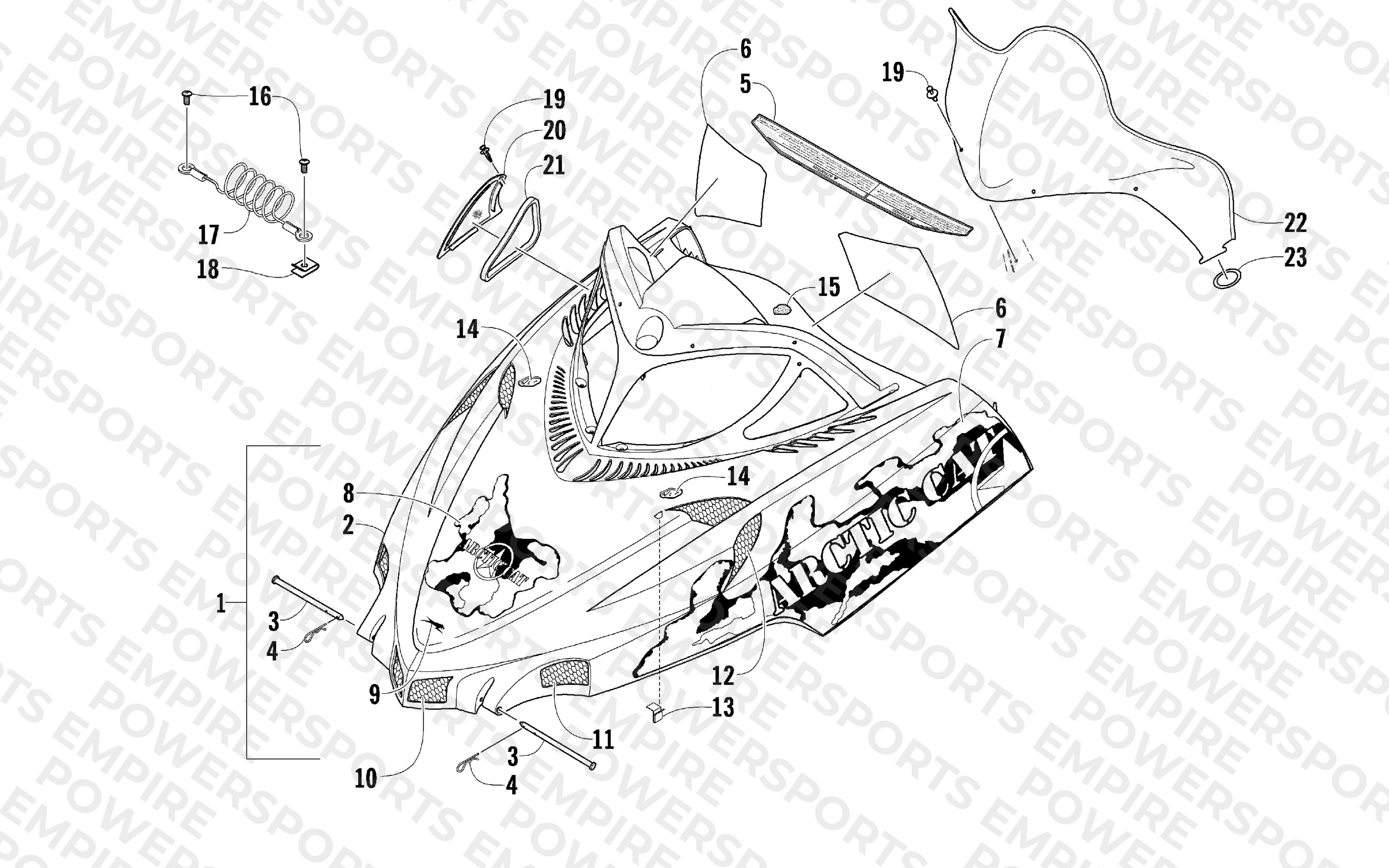 HOOD AND WINDSHIELD ASSEMBLY