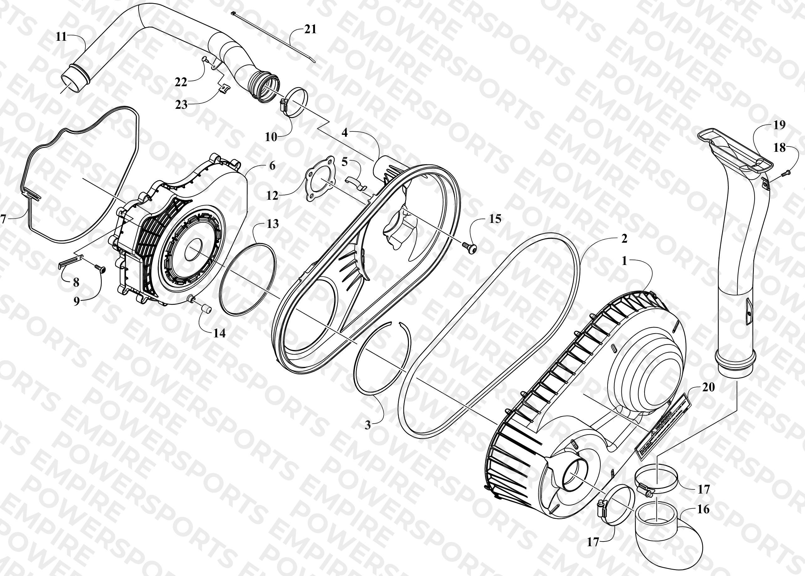BELT COOLING AND CLUTCH COVER ASSEMBLY