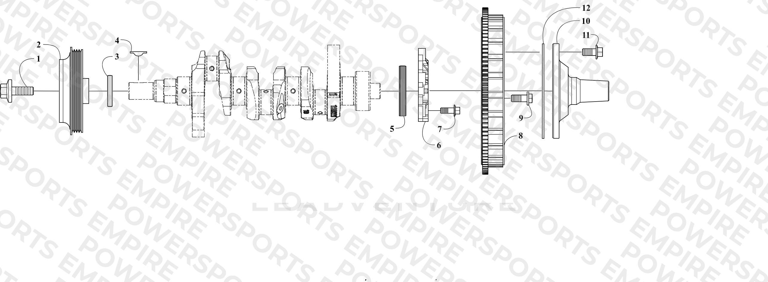 CRANKSHAFT PULLEY AND FLYWHEEL