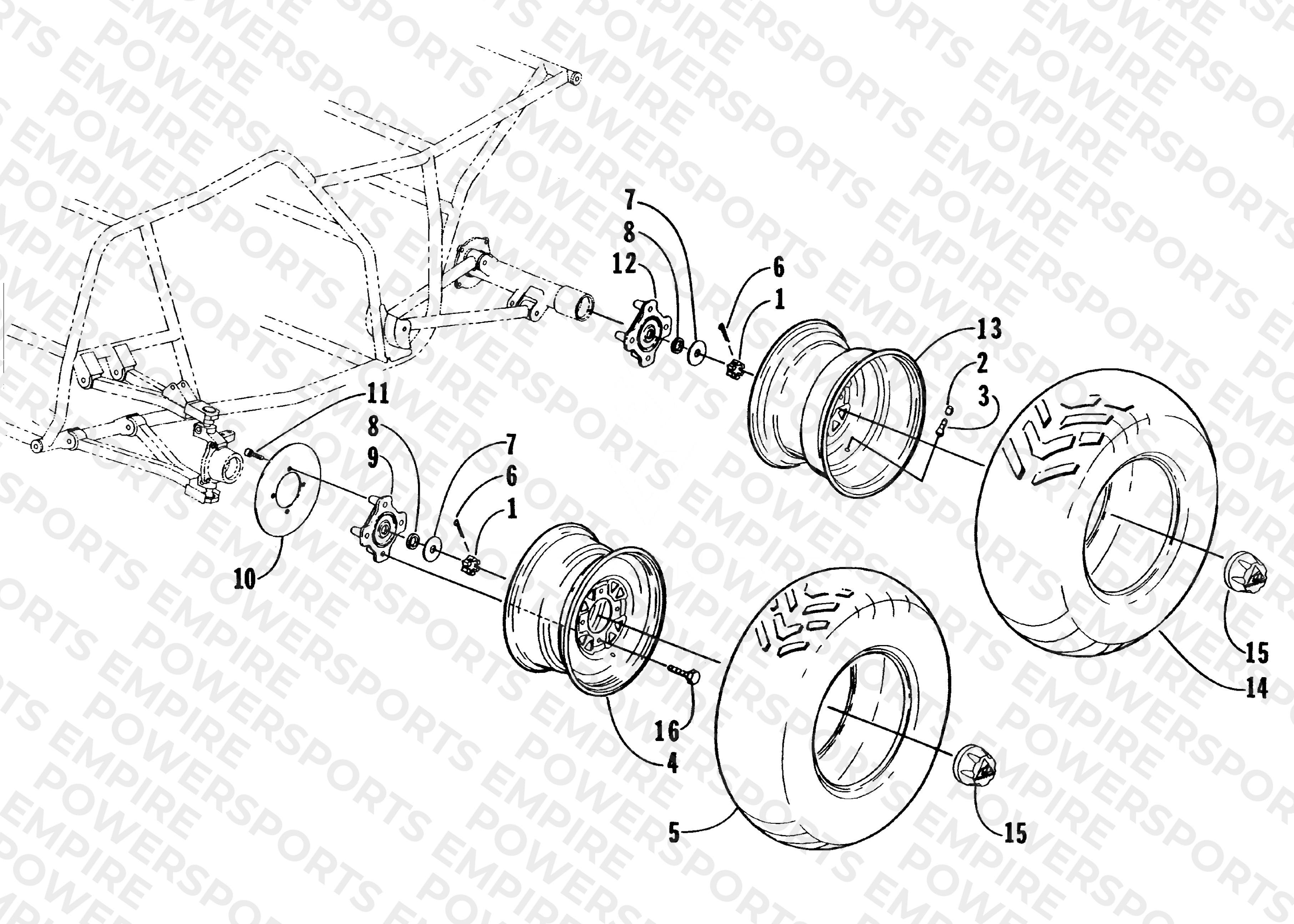 WHEEL AND TIRE ASSEMBLY