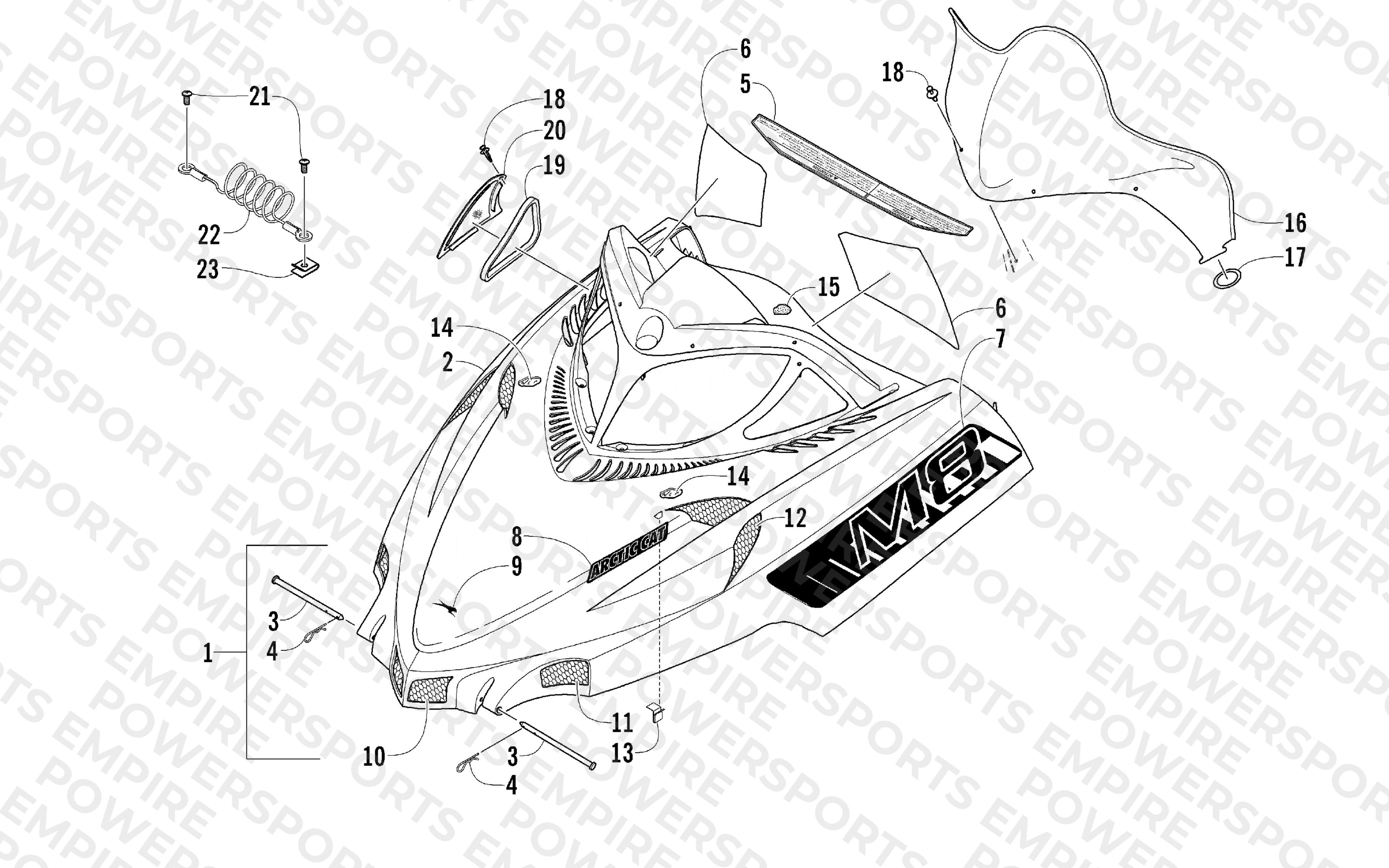 HOOD AND WINDSHIELD ASSEMBLY