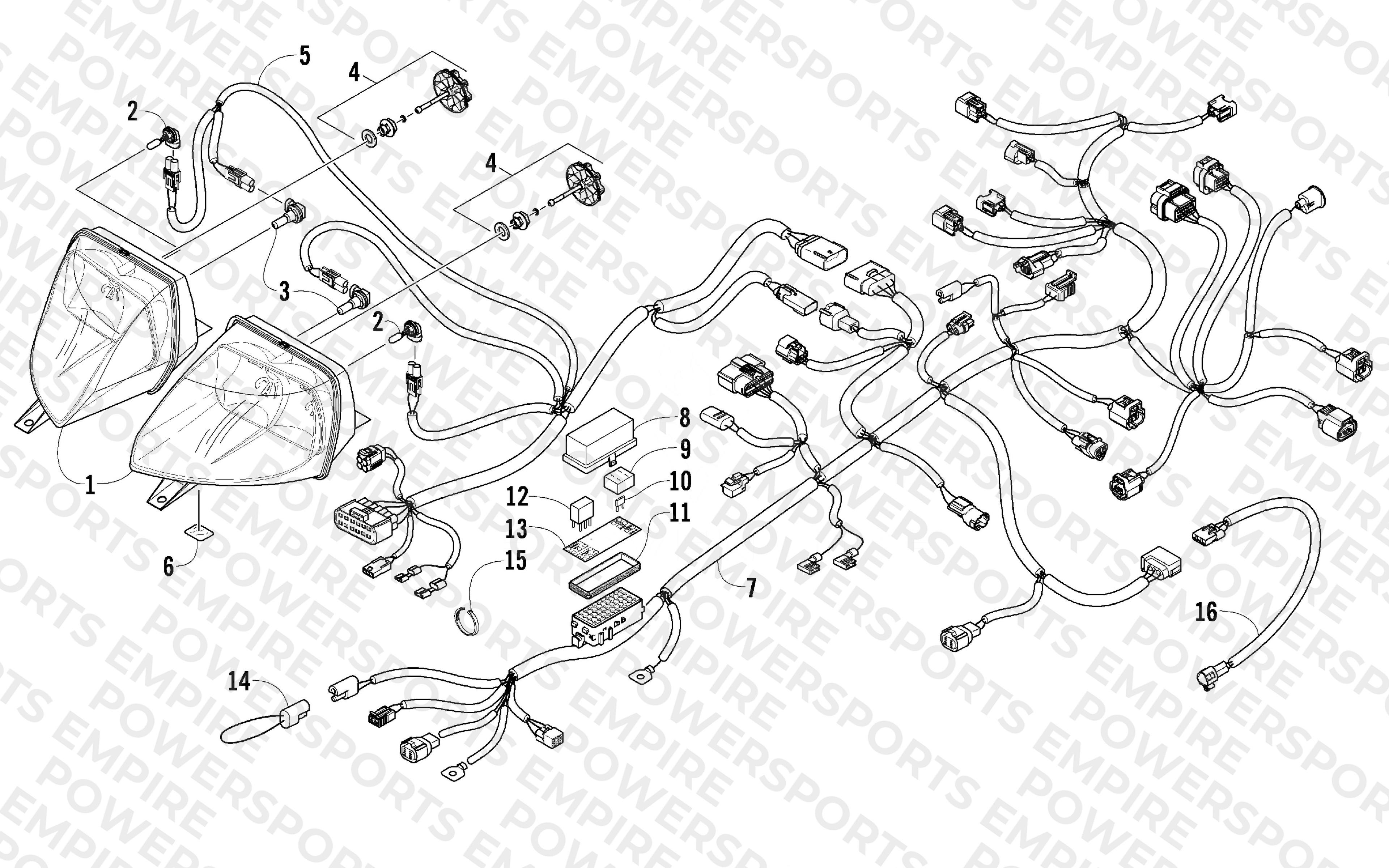 HEADLIGHT AND WIRING ASSEMBLIES