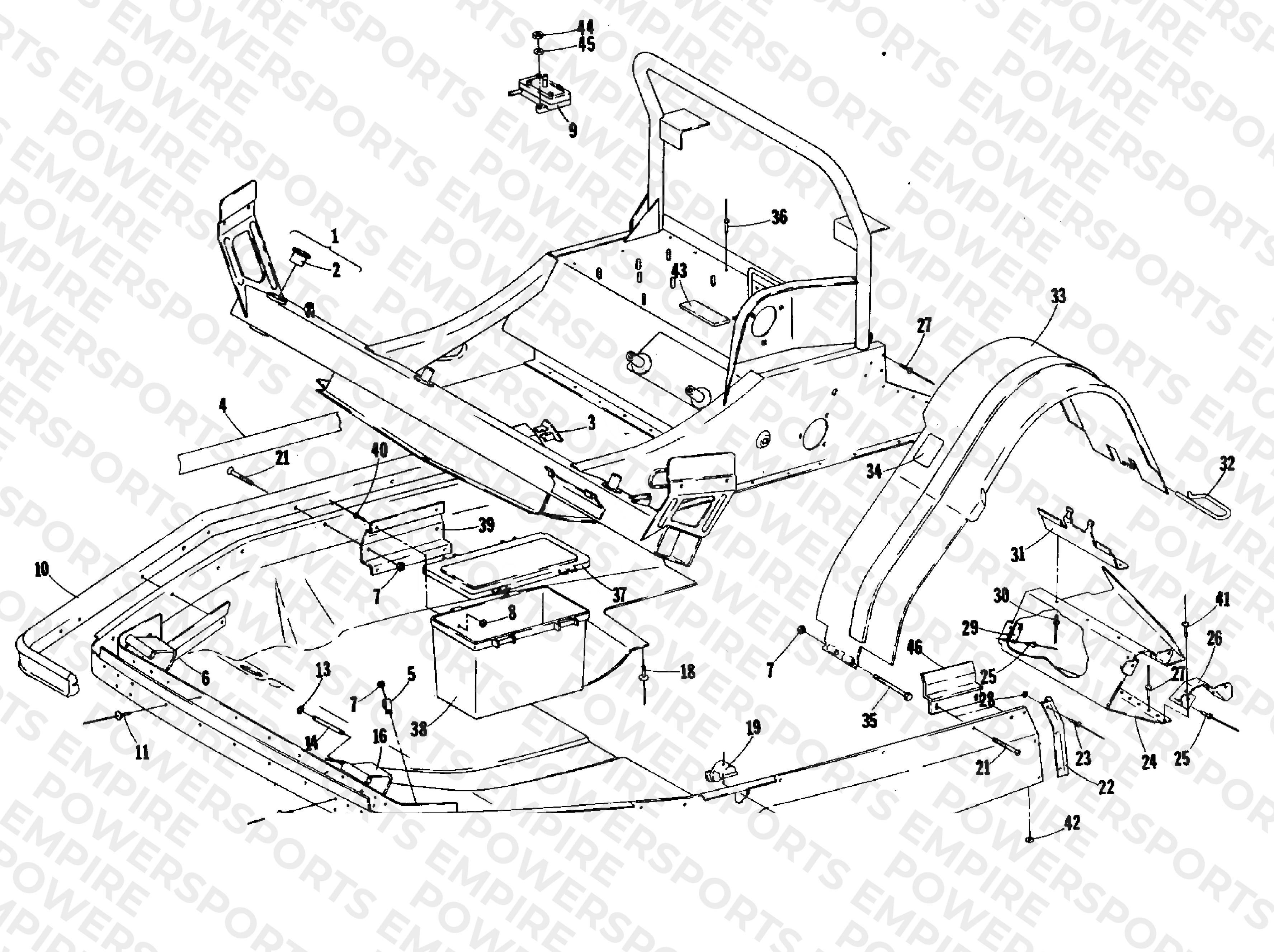 BELLY PAN AND FRONT FRAME