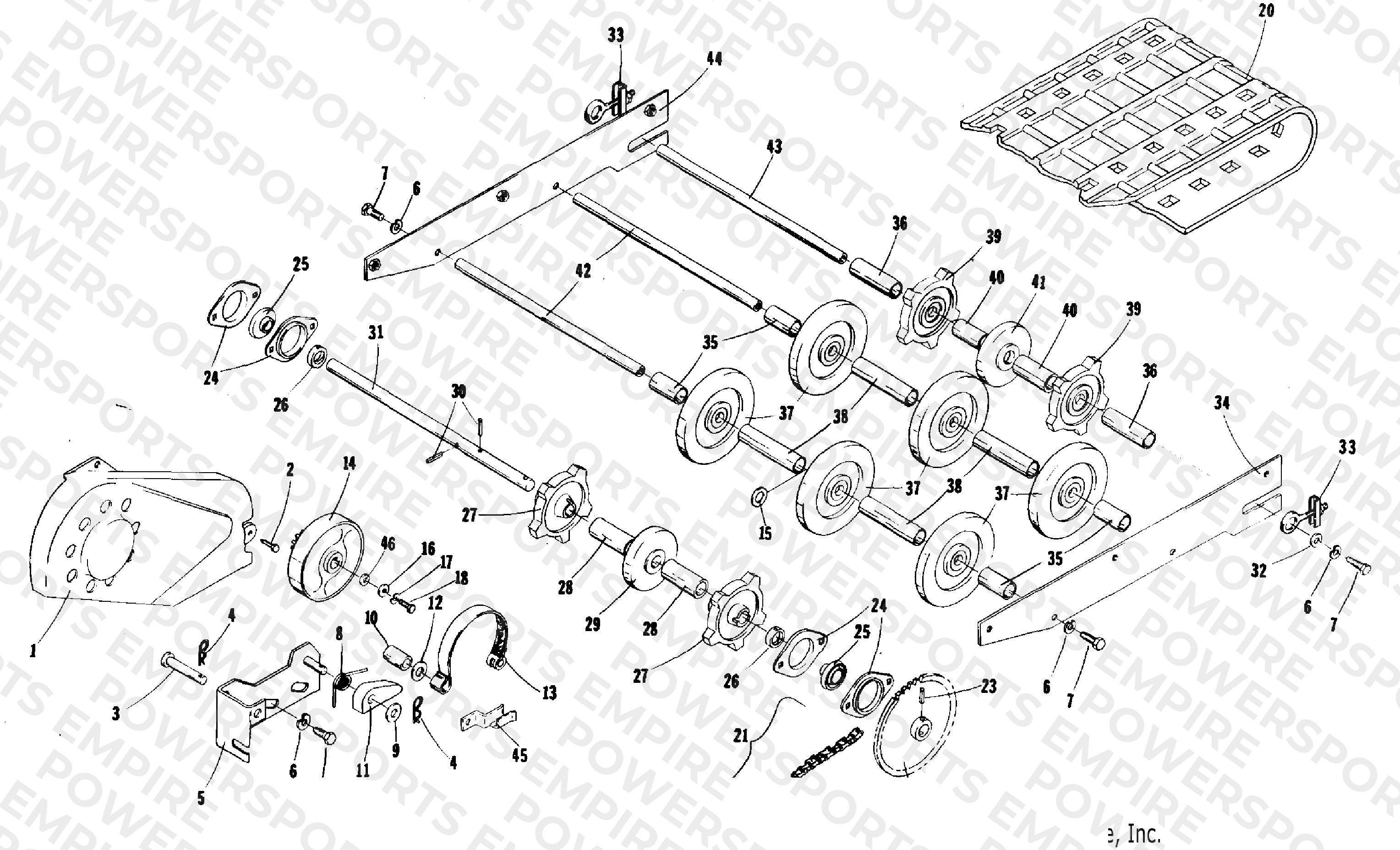 DRIVE, UNDERCARRIAGE AND TRACK