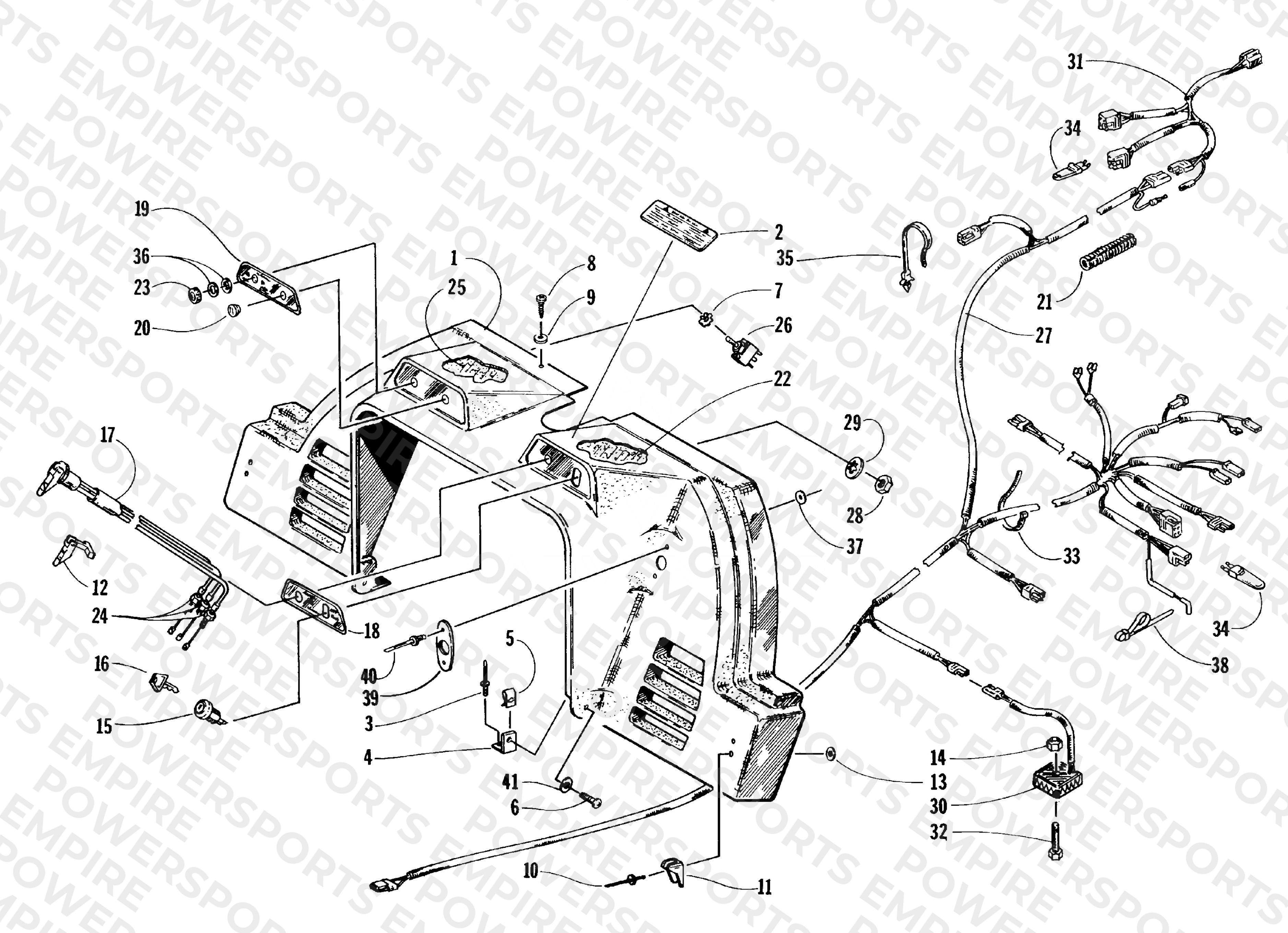 CONSOLE, SWITCHES, AND WIRING ASSEMBLIES