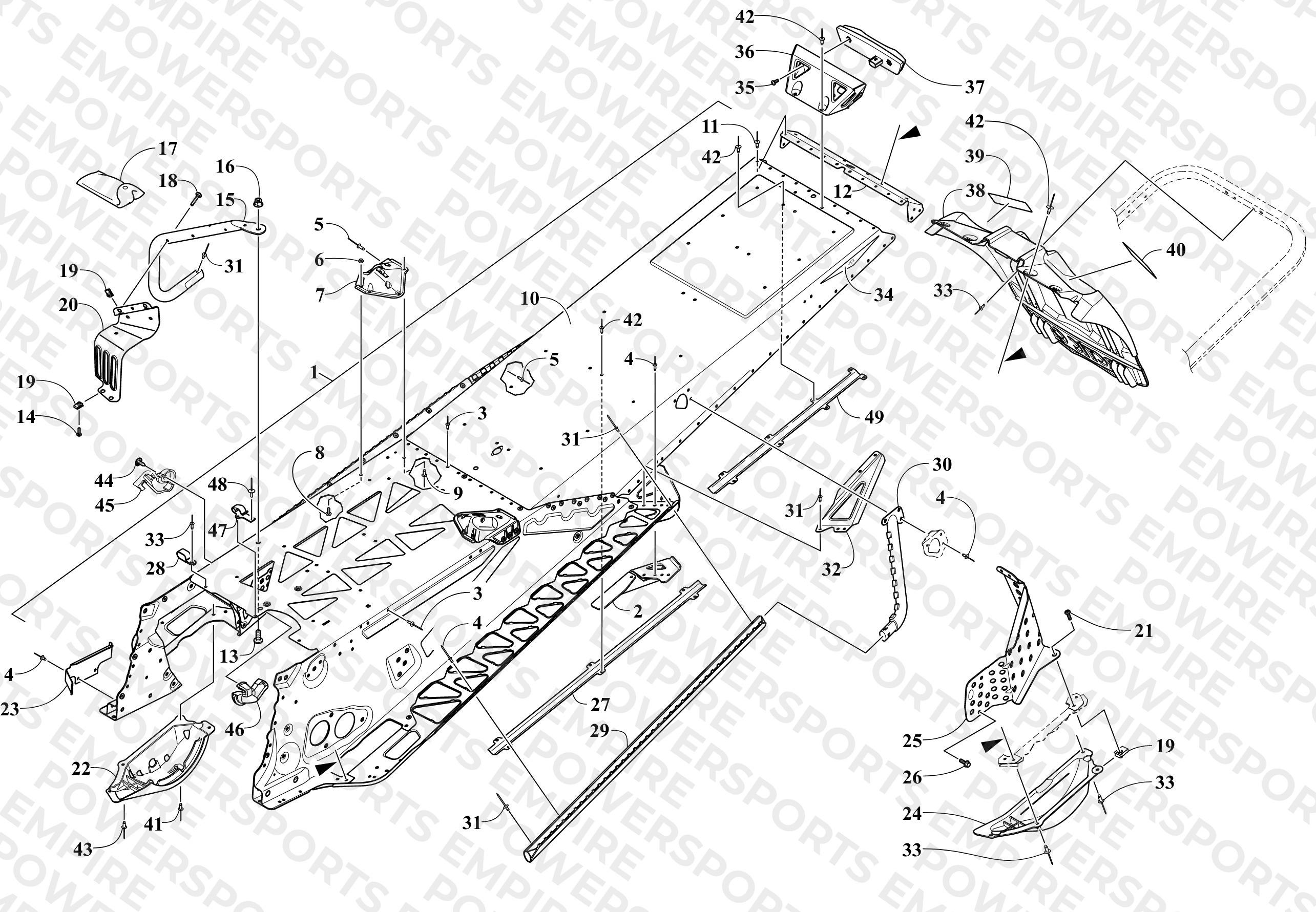 TUNNEL AND SNOWFLAP ASSEMBLY