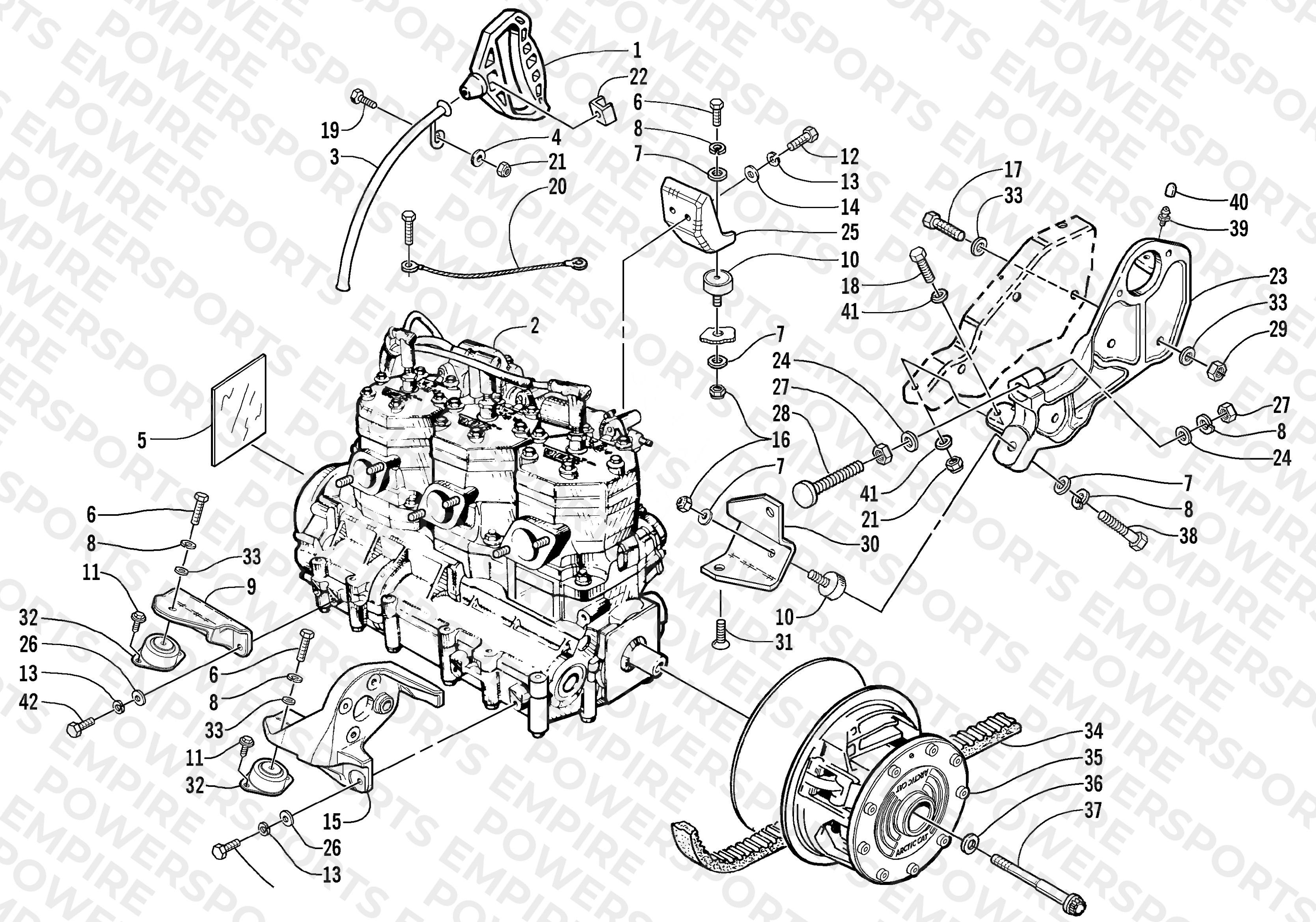 ENGINE AND RELATED PARTS