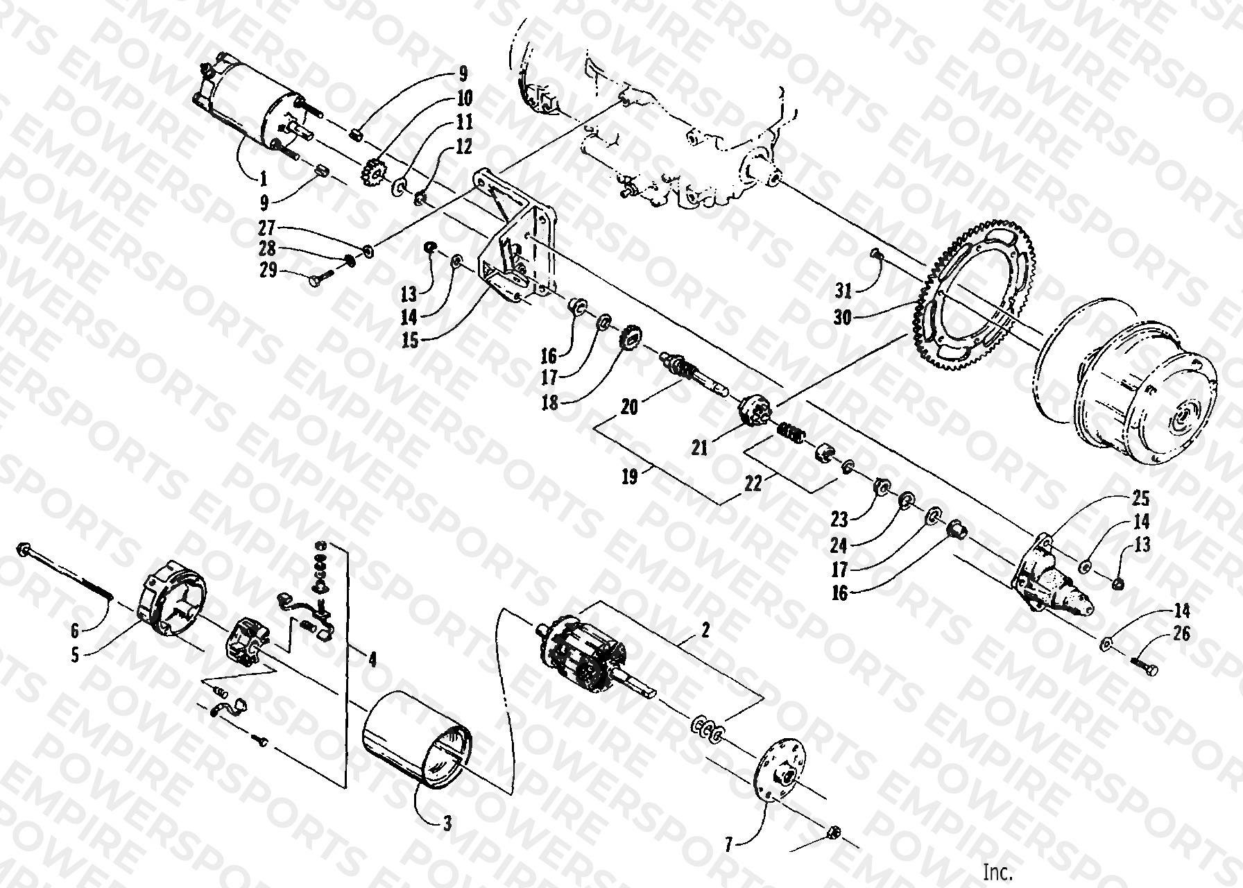 ELECTRIC START - STARTER MOTOR