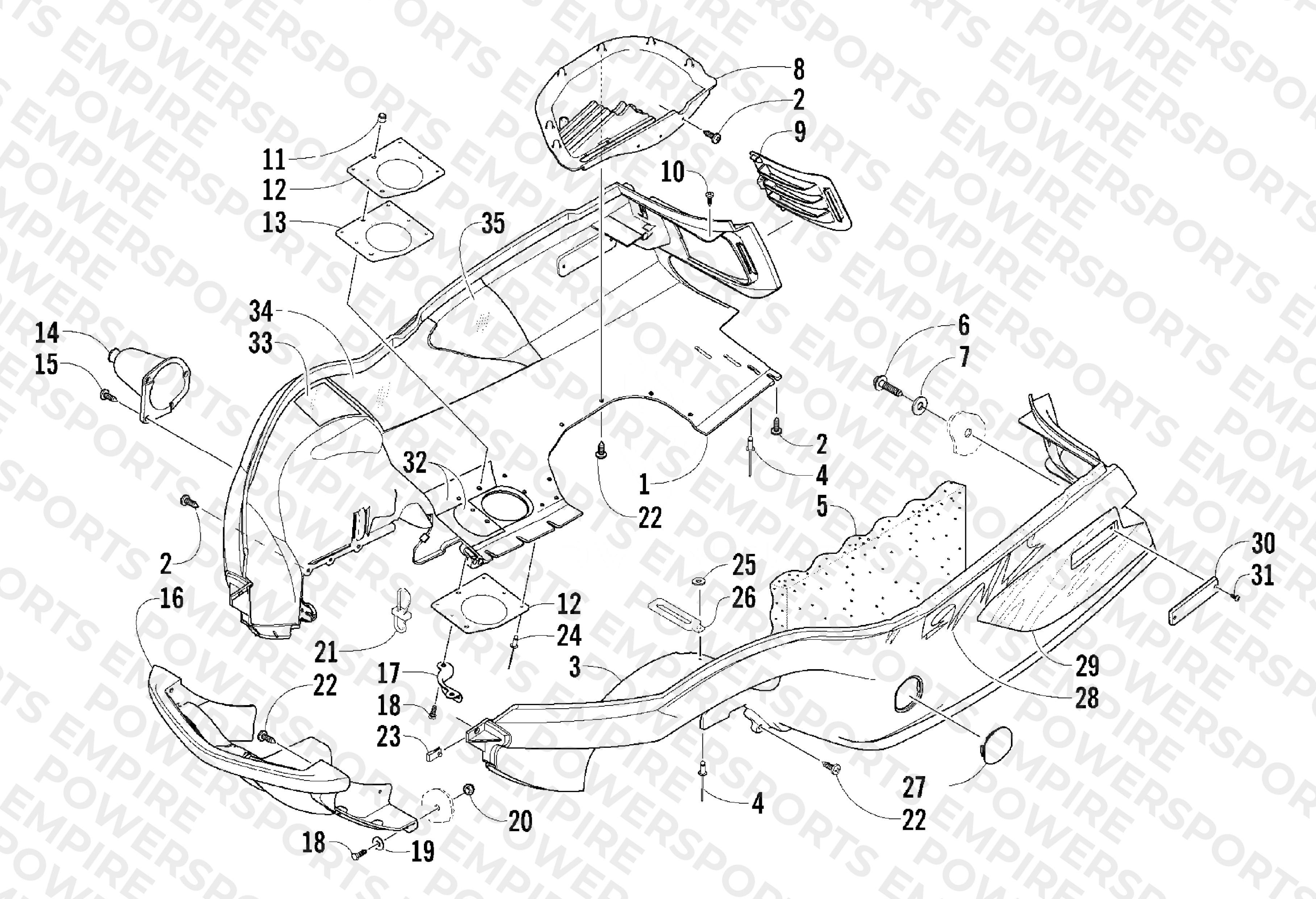 BELLY PAN AND FRONT BUMPER ASSEMBLY