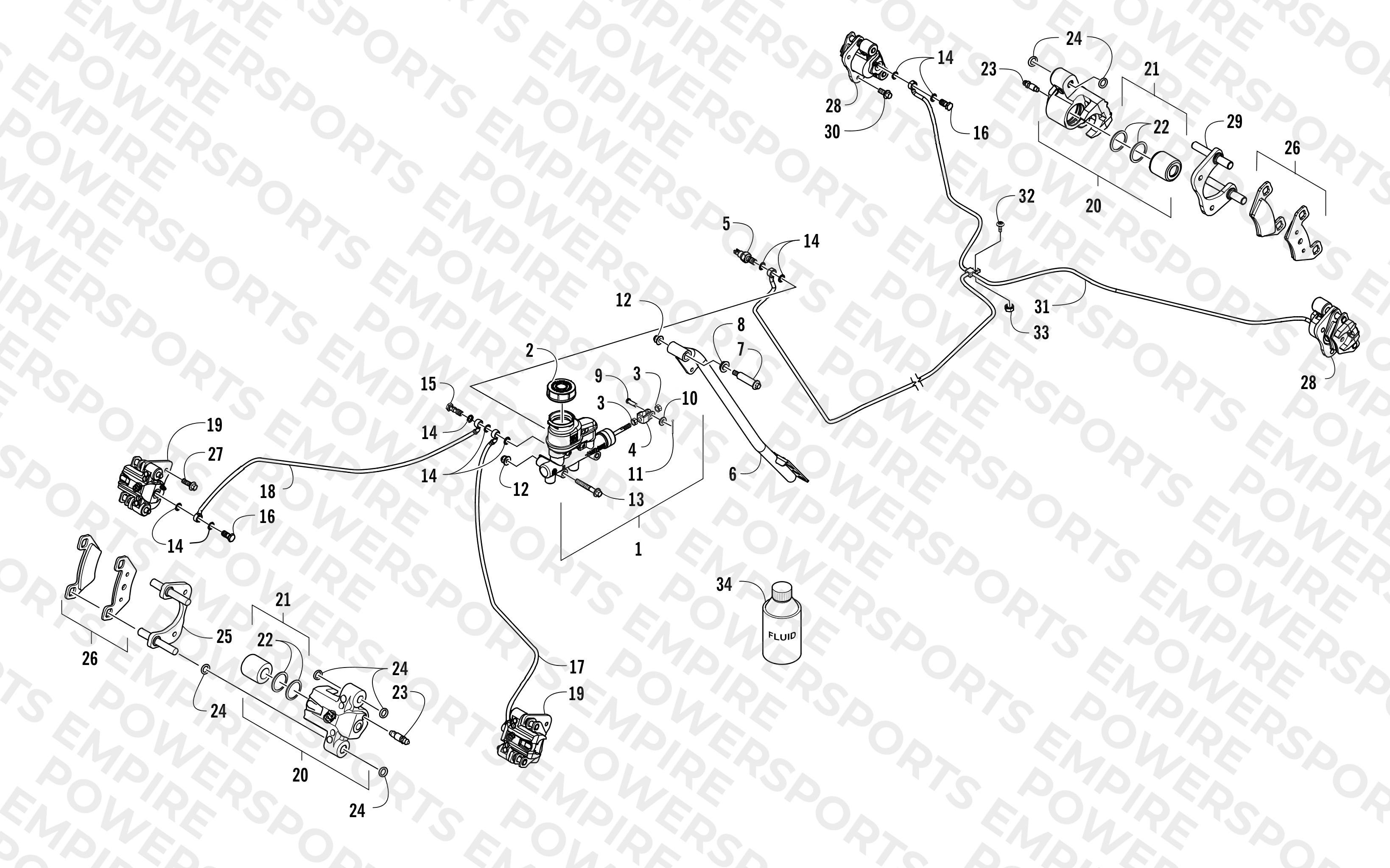 FRONT AND REAR BRAKE ASSEMBLY