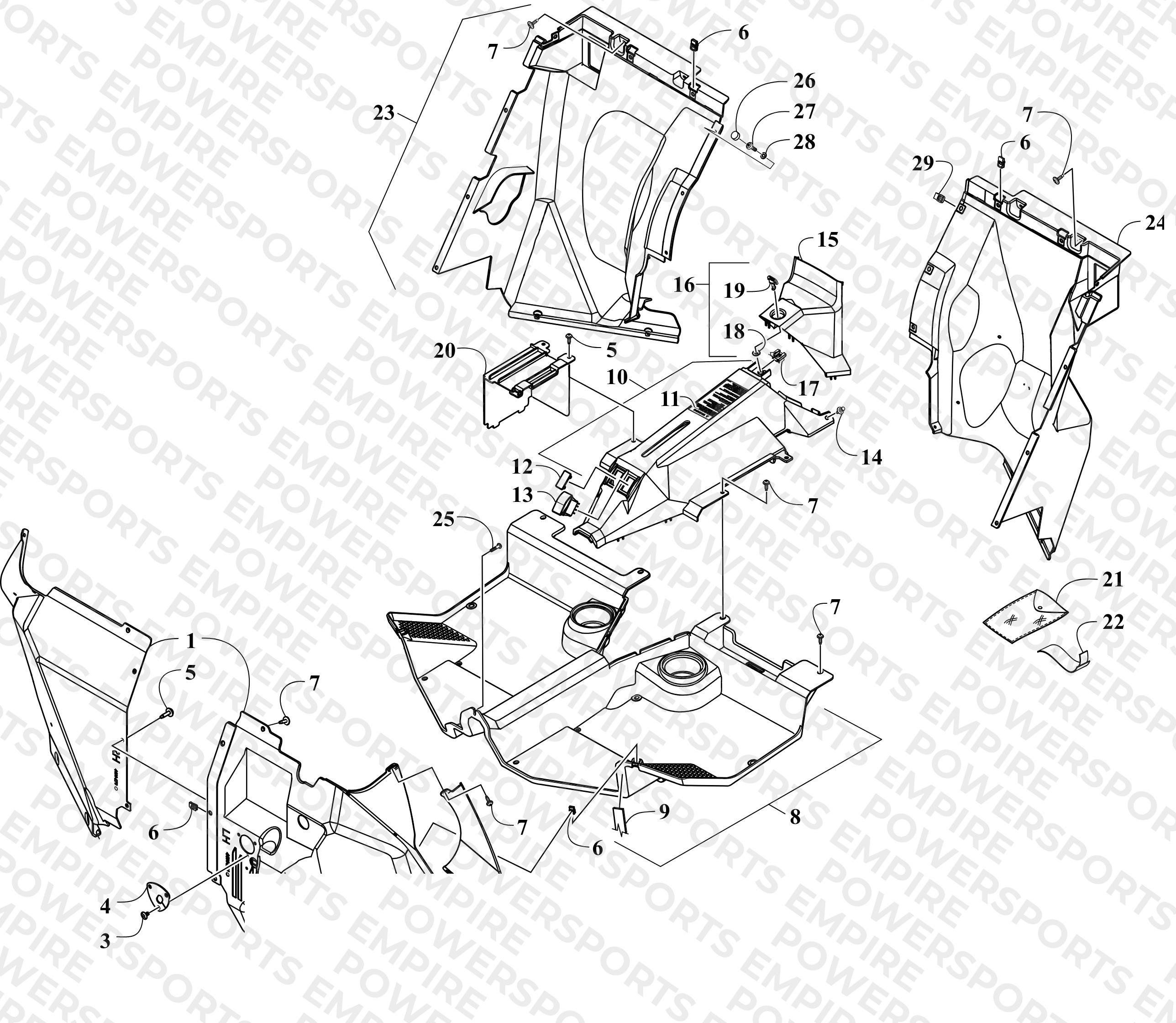 CONSOLE AND FLOOR PANEL ASSEMBLY
