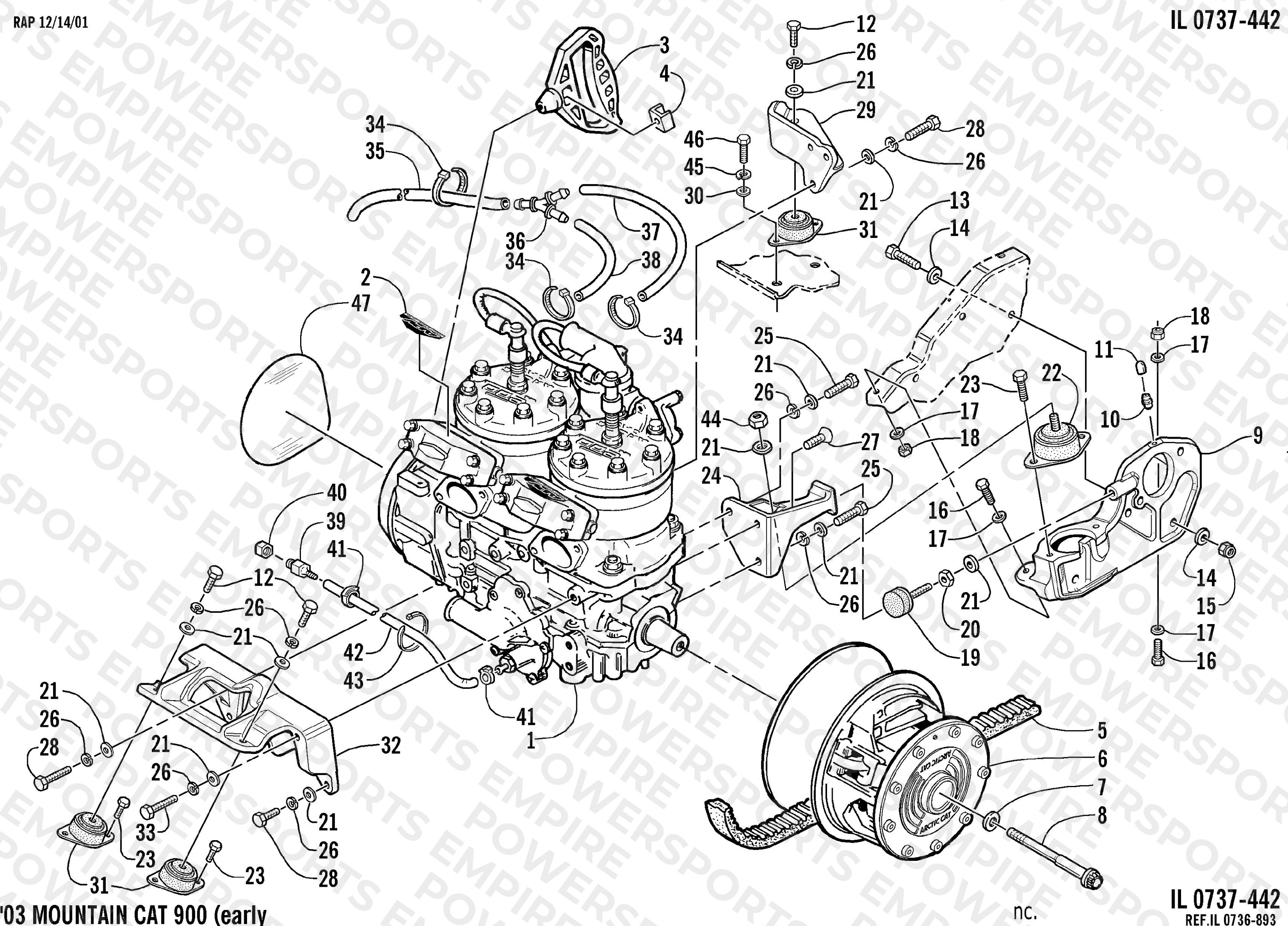 ENGINE AND RELATED PARTS