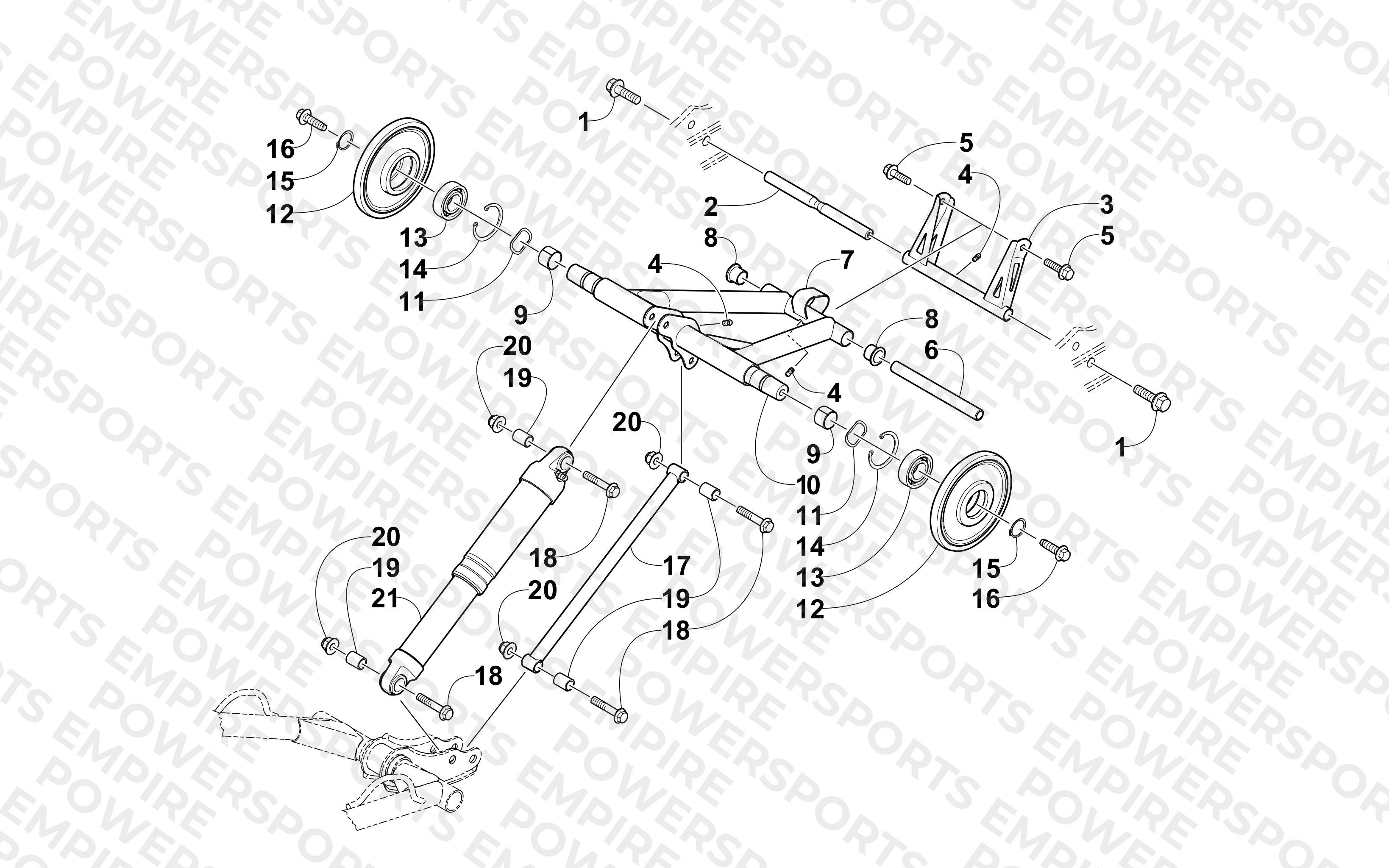 REAR SUSPENSION REAR ARM ASSEMBLY