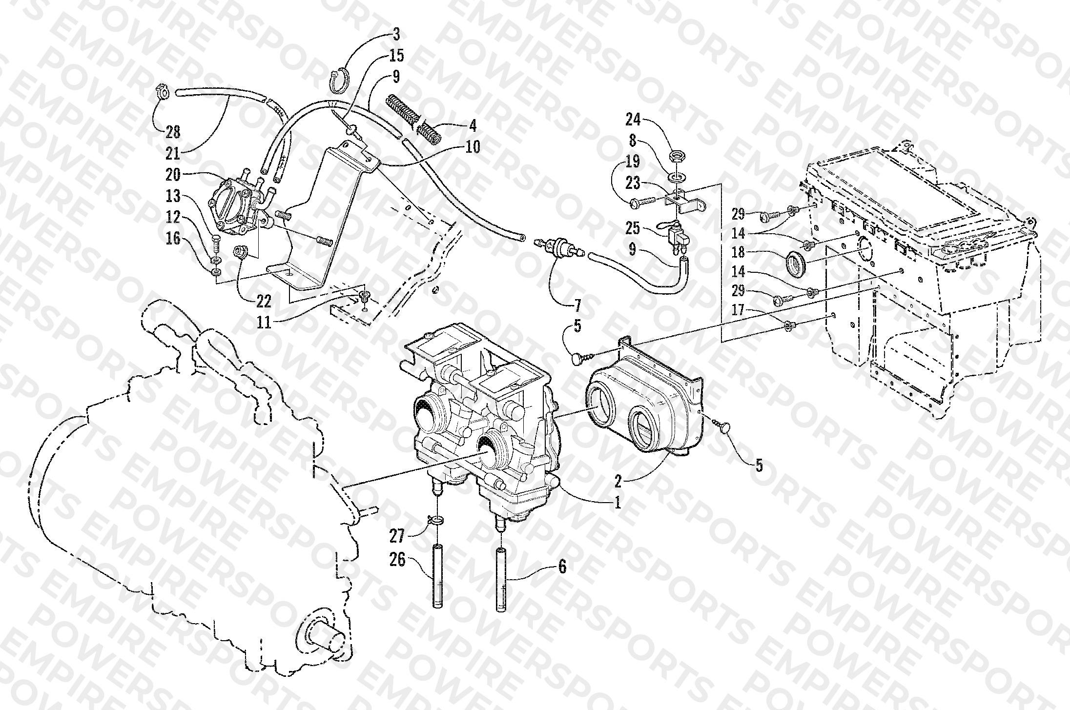 CARBURETOR AND FUEL PUMP ASSEMBLY