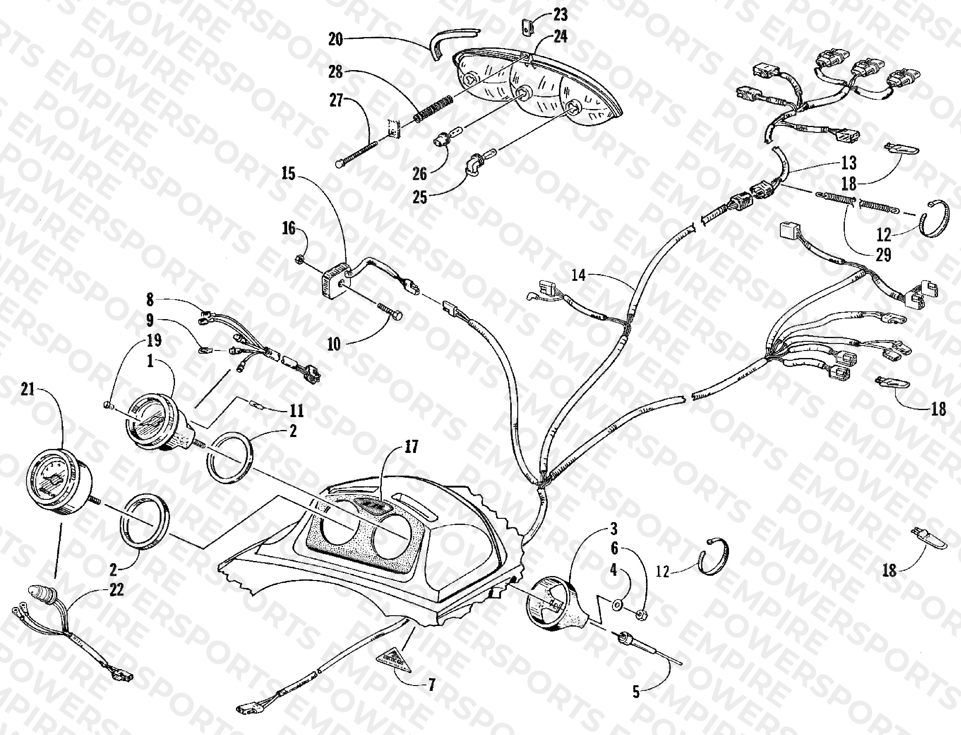 HEADLIGHT, INSTRUMENTS, AND WIRING ASSEMBLIES