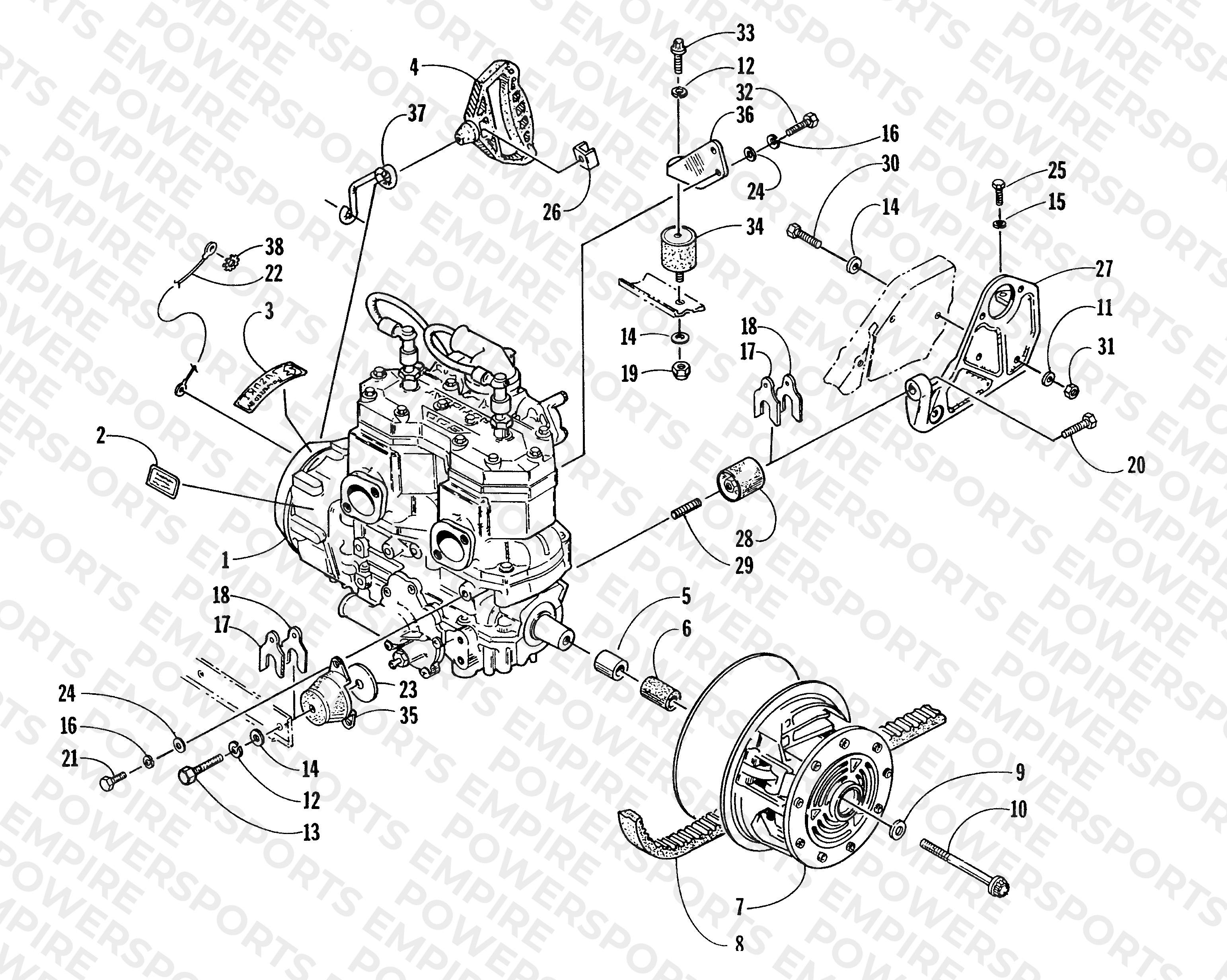 ENGINE AND RELATED PARTS
