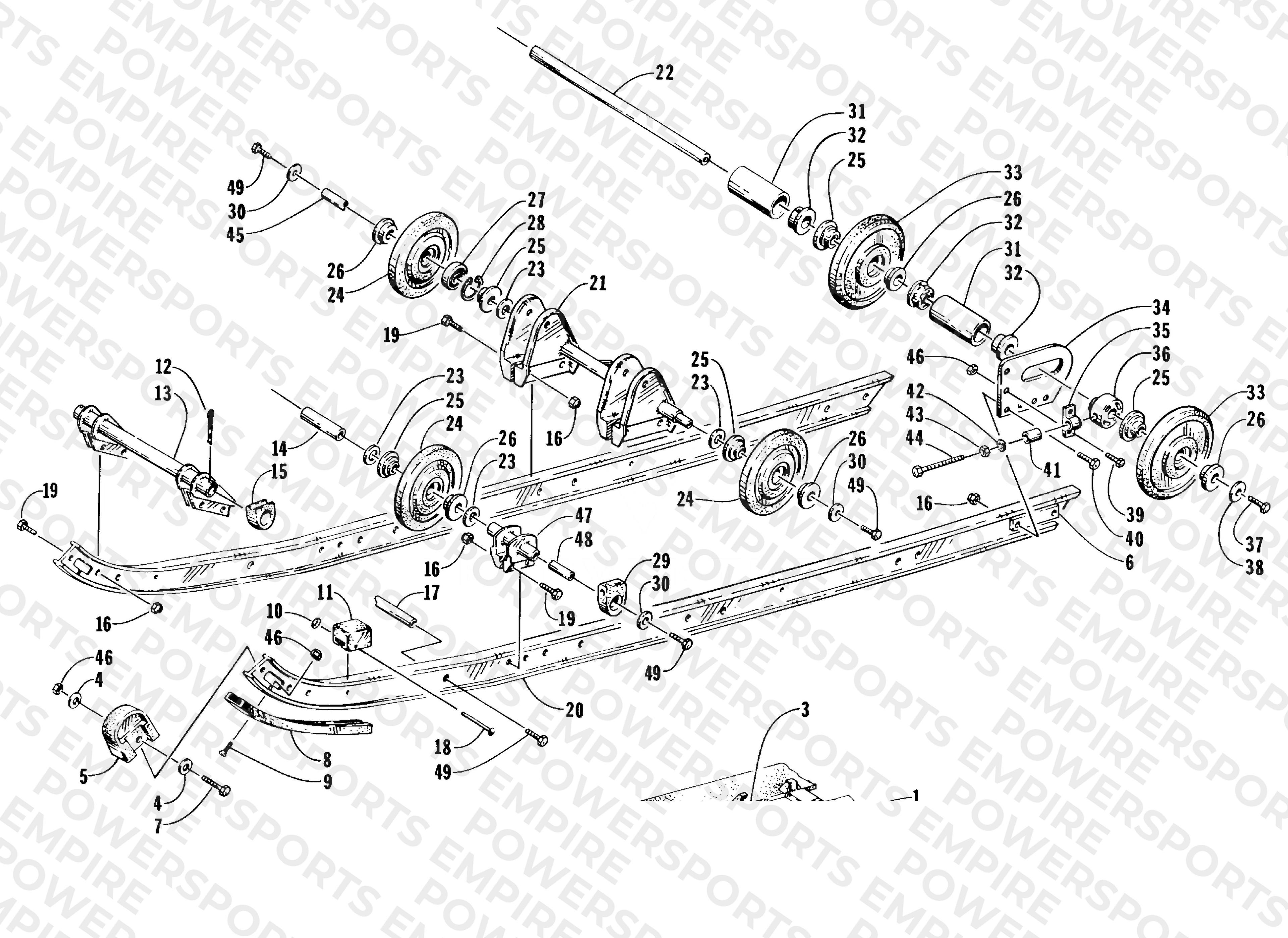 SLIDE RAIL AND TRACK ASSEMBLY