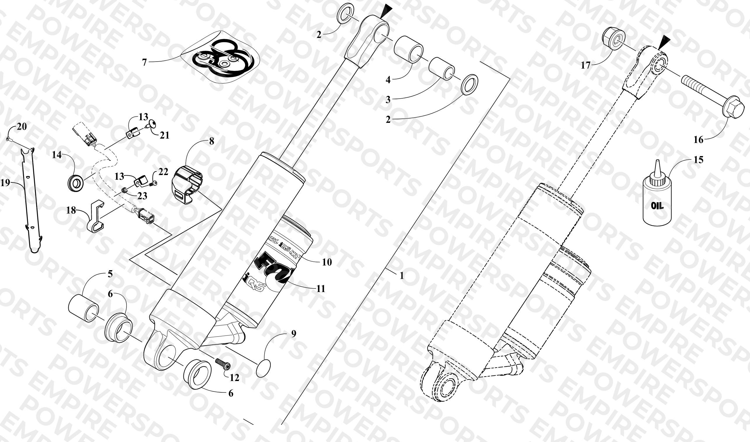 REAR SUSPENSION REAR ARM SHOCK ABSORBER