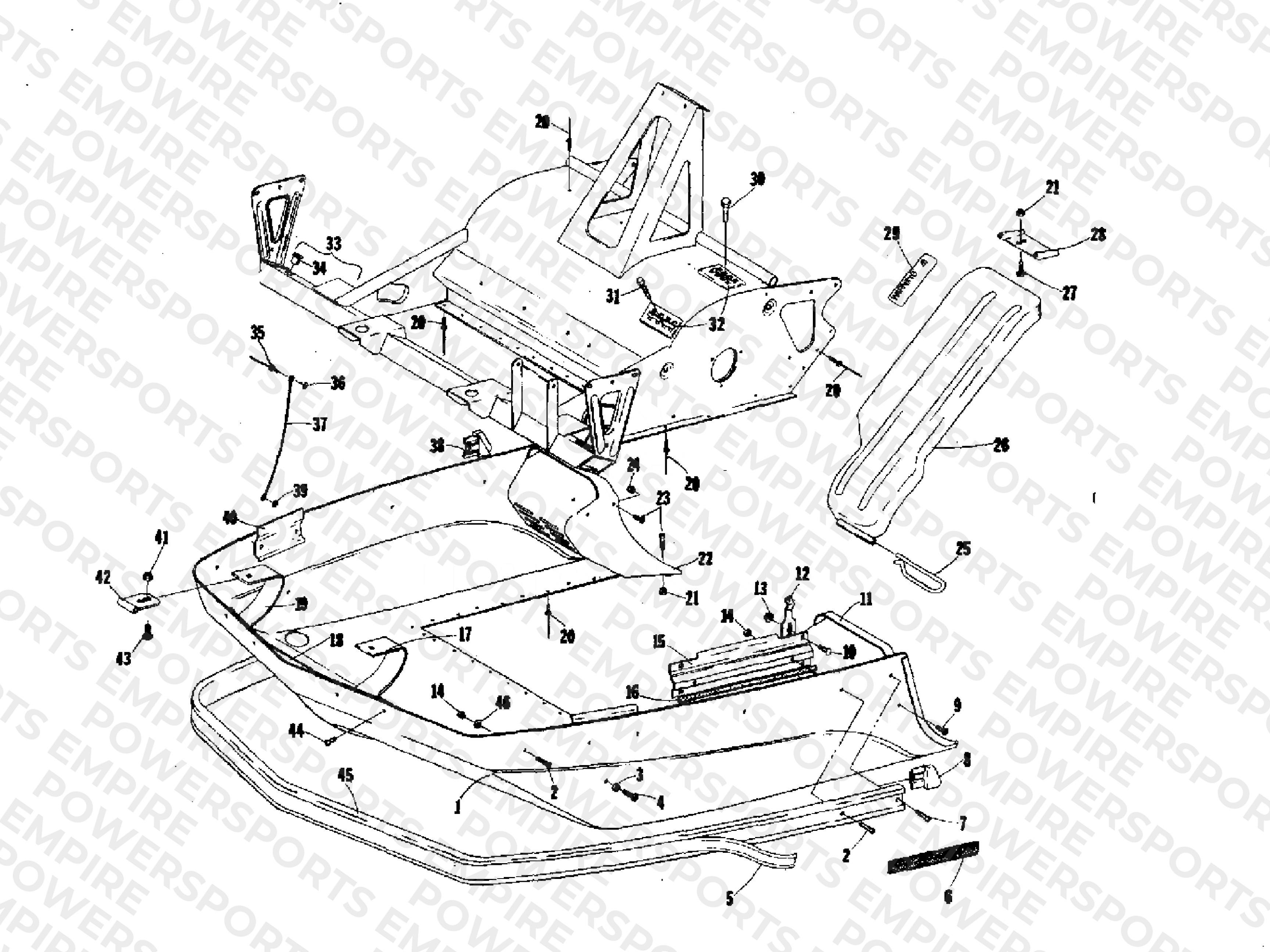 BELLY PAN AND FRONT FRAME