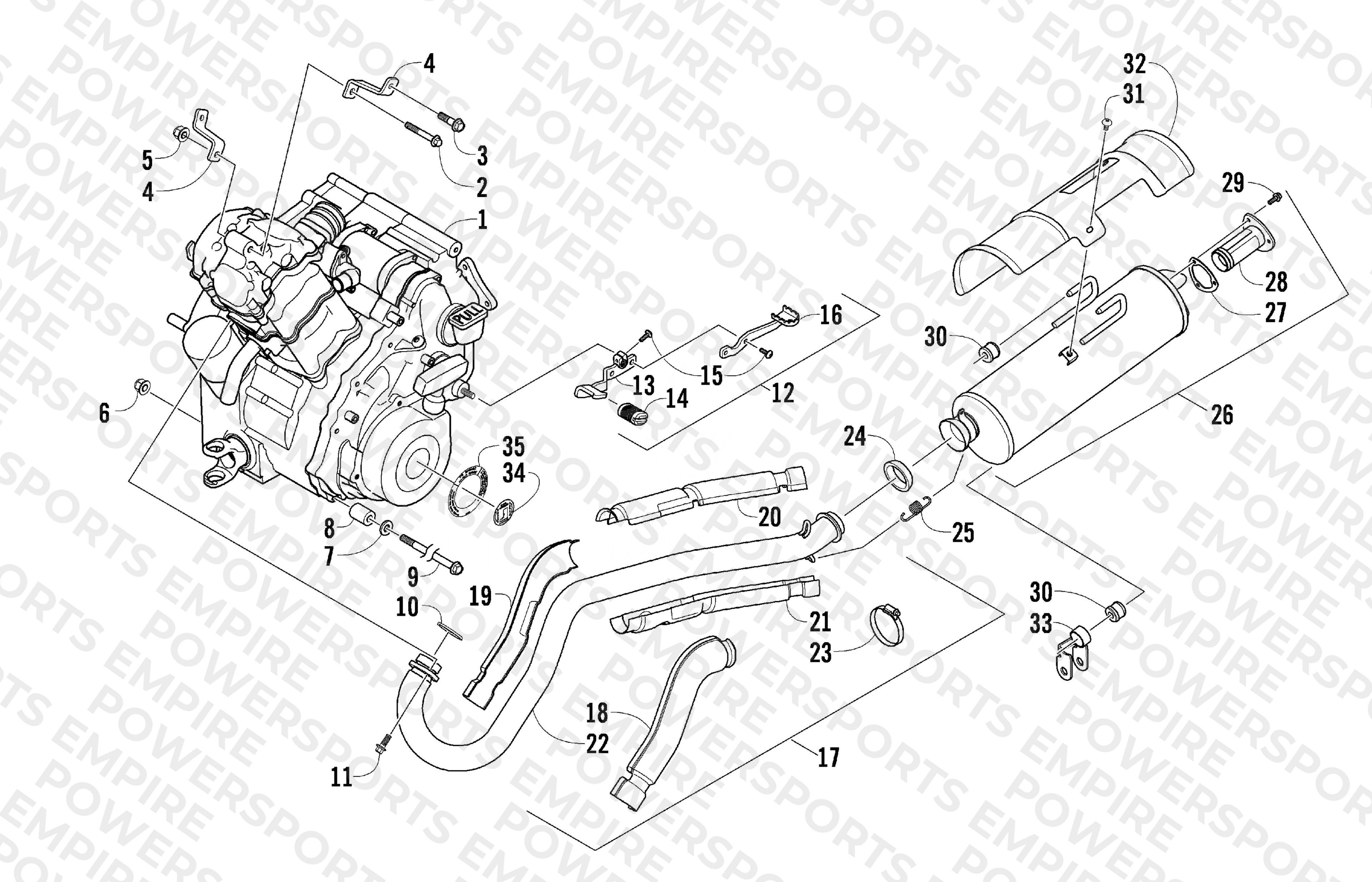 ENGINE AND EXHAUST