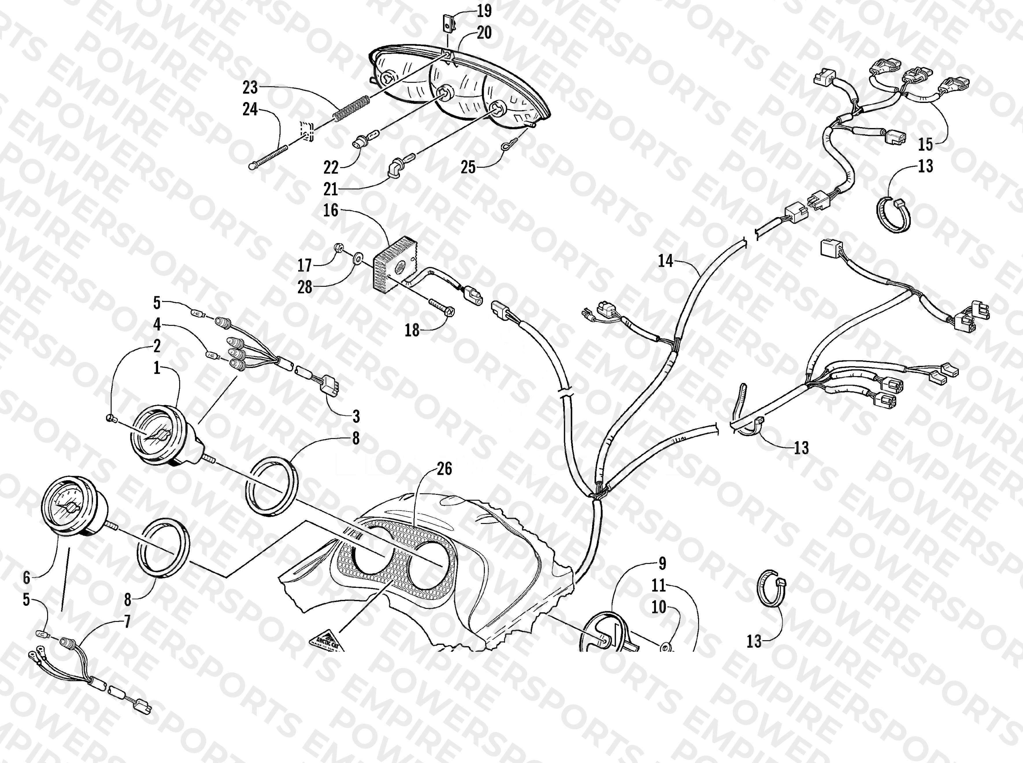 HEADLIGHT, INSTRUMENTS, AND WIRING ASSEMBLIES