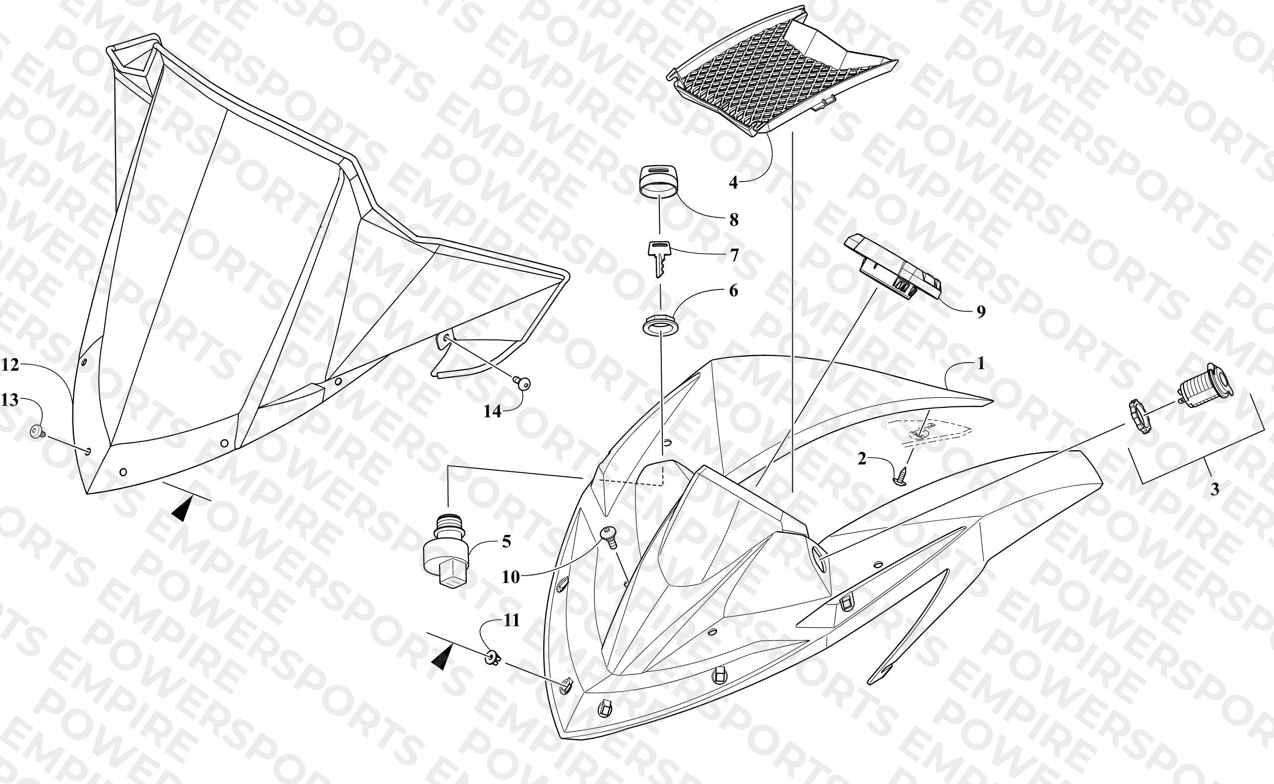 WINDSHIELD AND INSTRUMENTS ASSEMBLIES