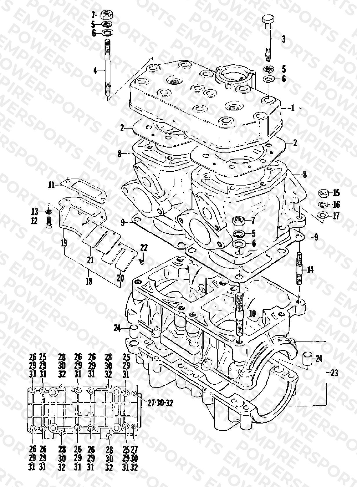 CRANKCASE AND CYLINDER