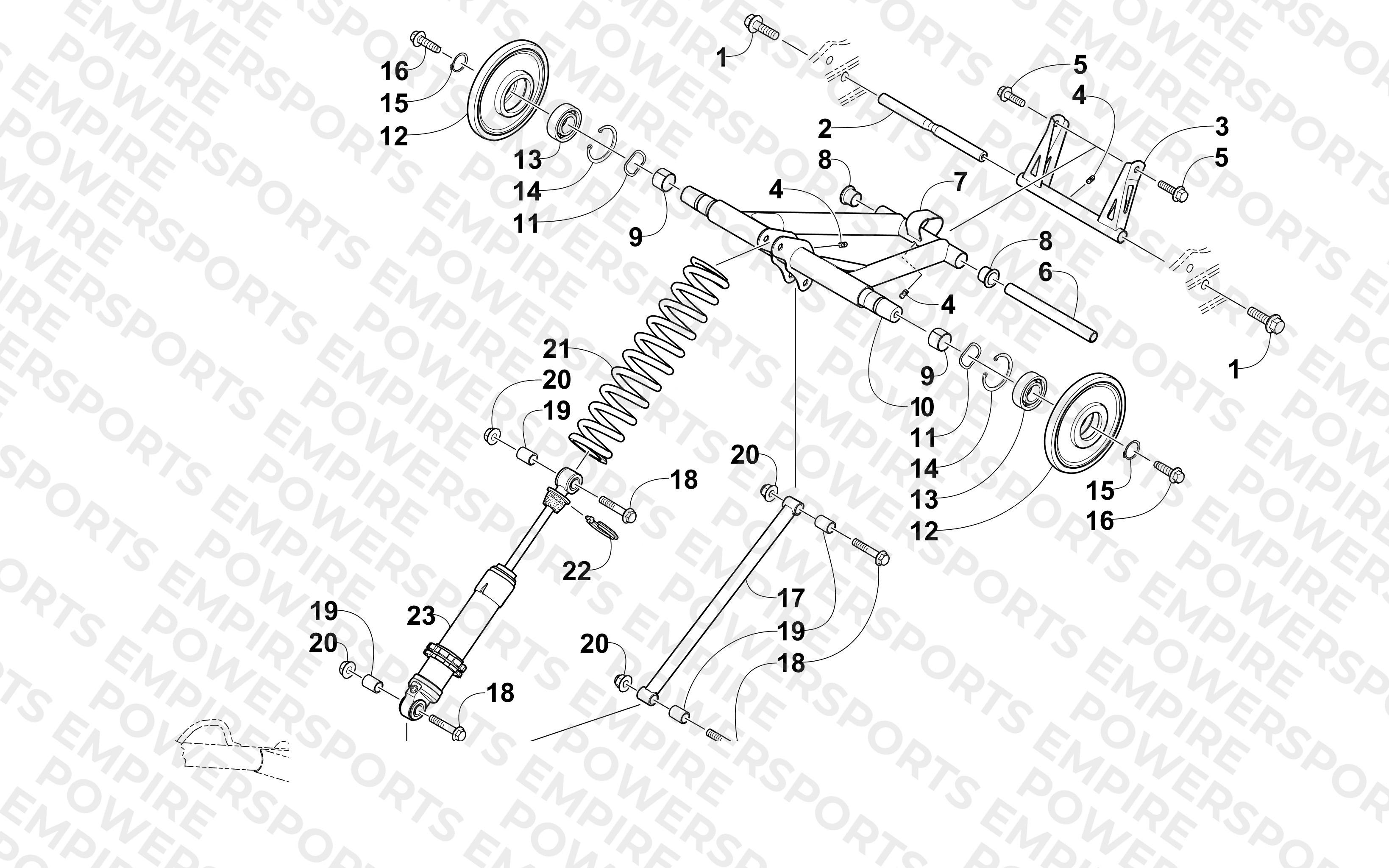 REAR SUSPENSION REAR ARM ASSEMBLY