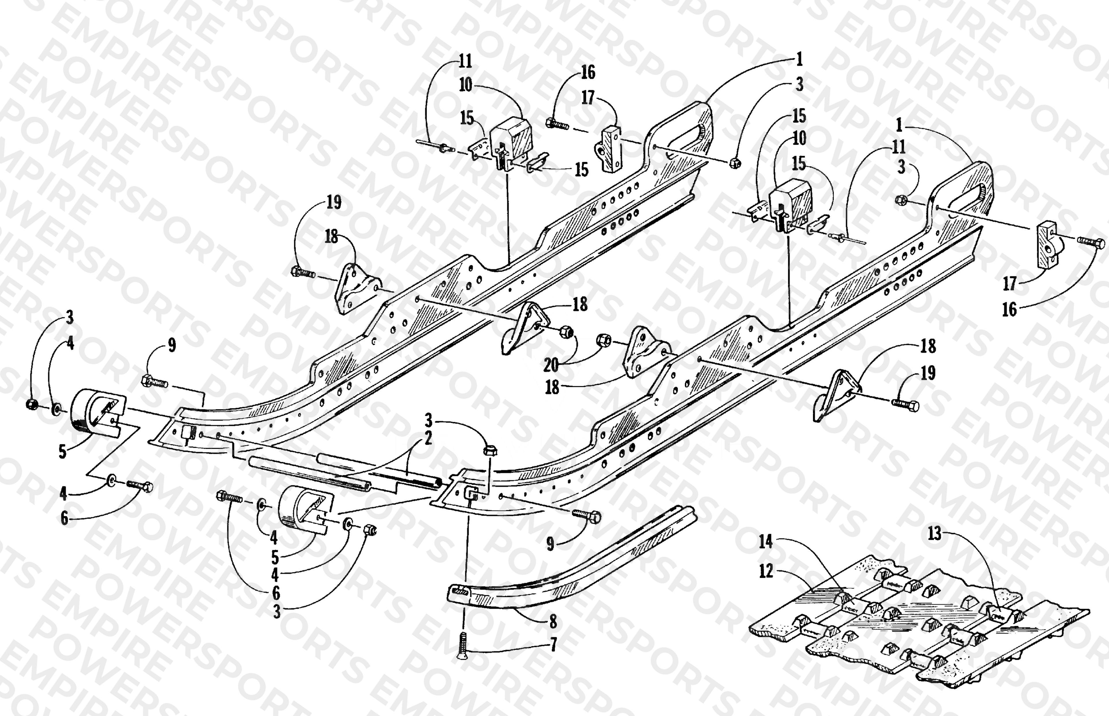 SLIDE RAIL AND TRACK ASSEMBLY