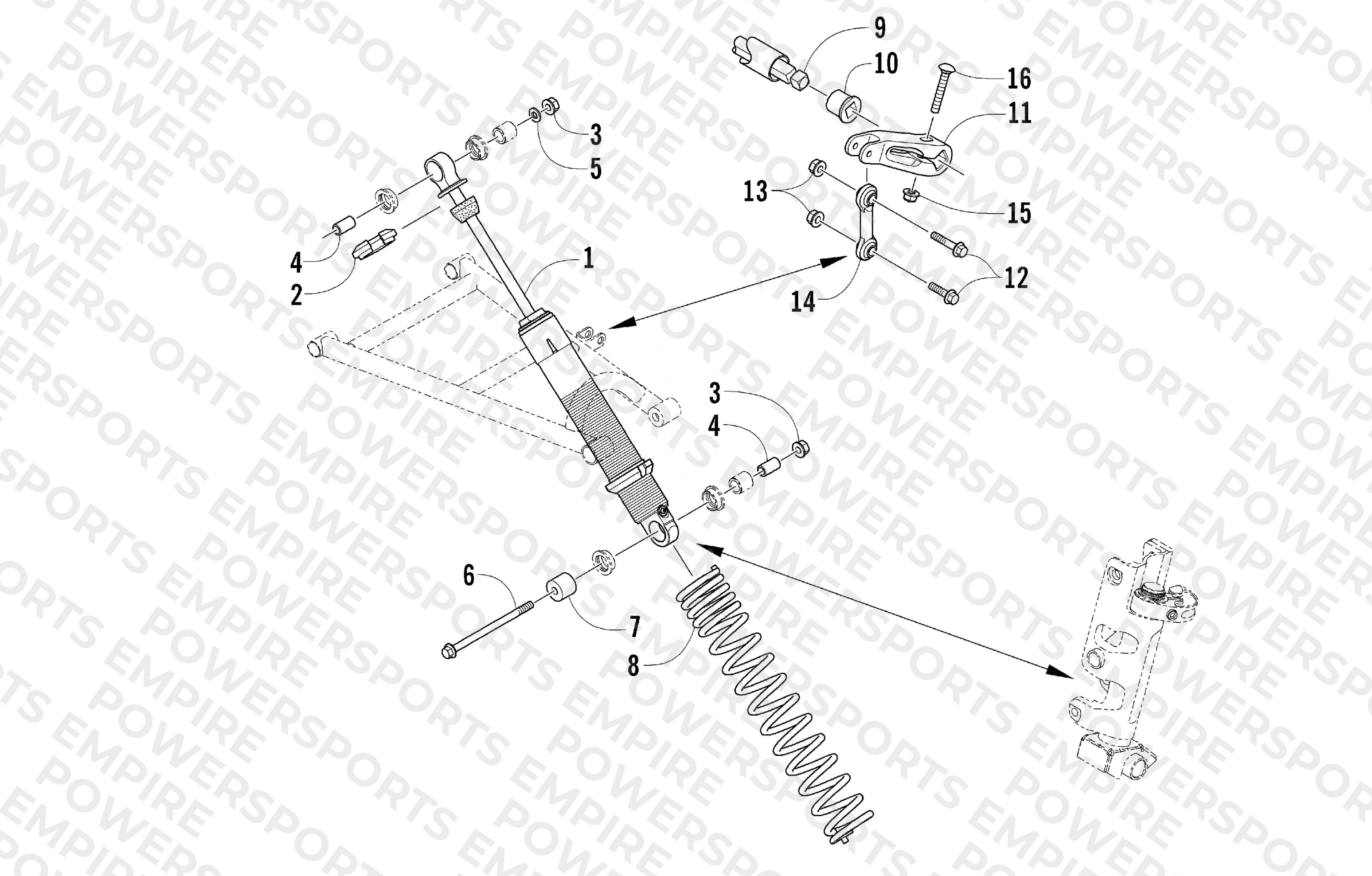 SHOCK ABSORBER AND SWAY BAR ASSEMBLY