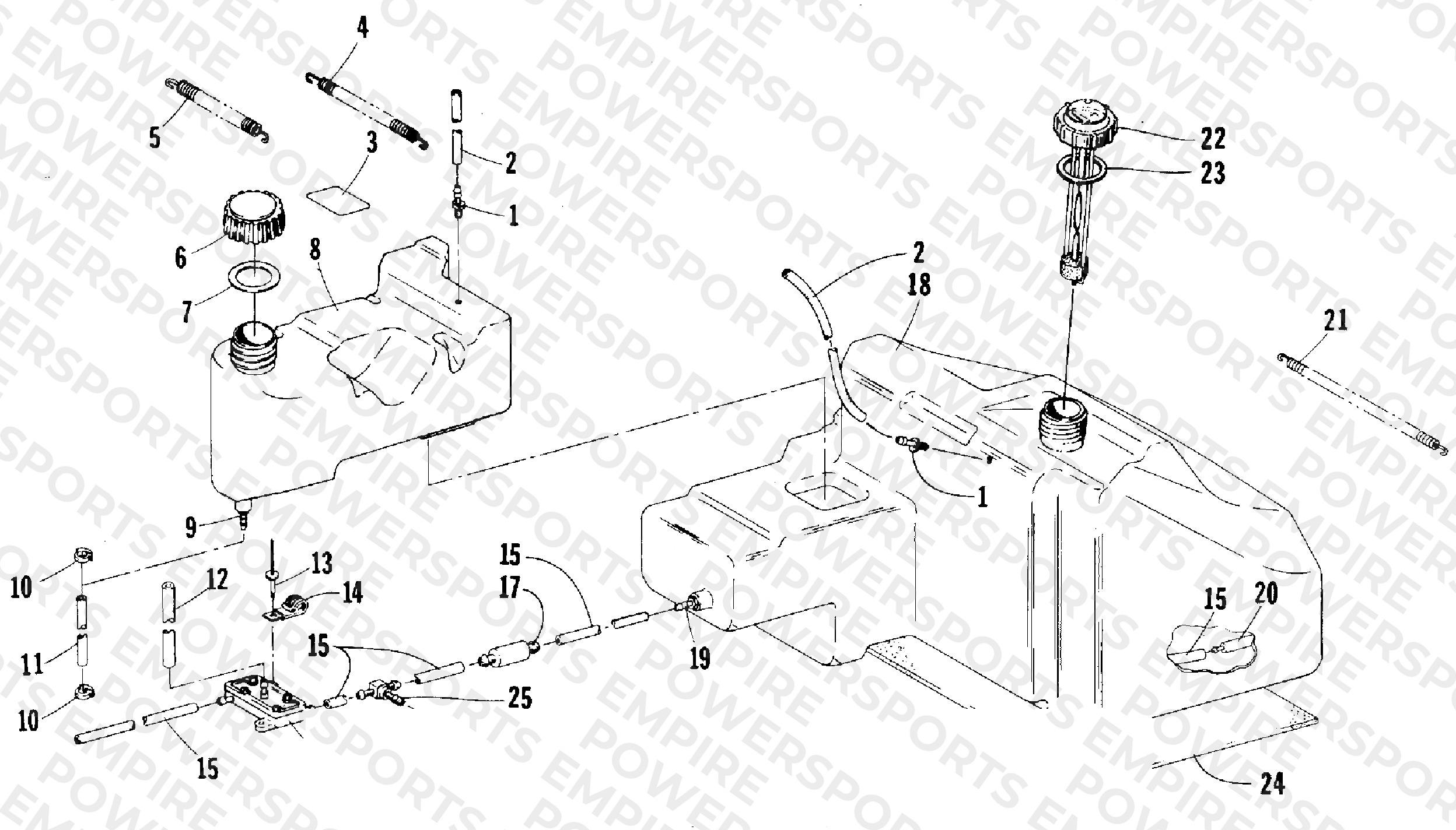 GAS AND OIL TANK ASSEMBLY