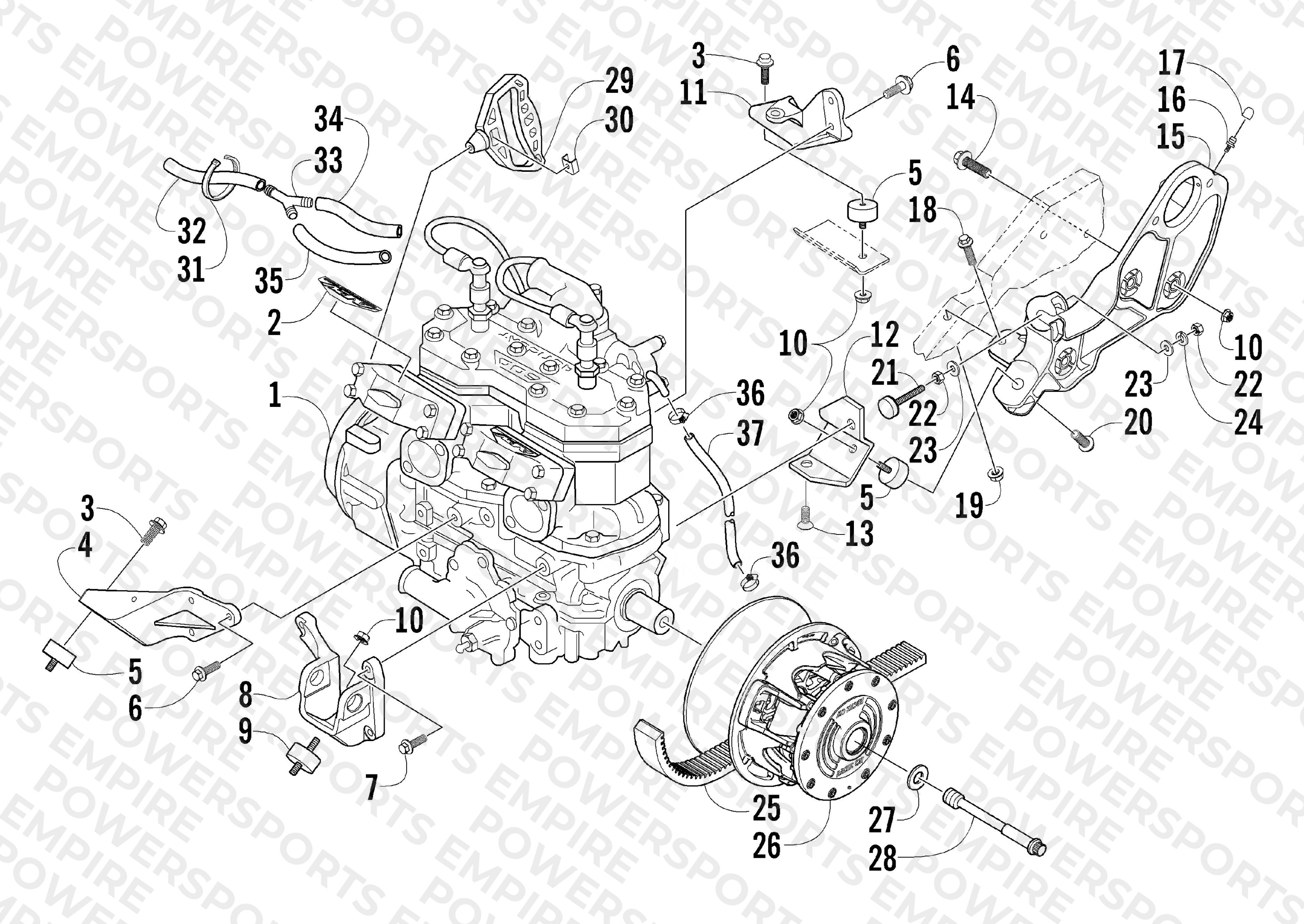 ENGINE AND RELATED PARTS