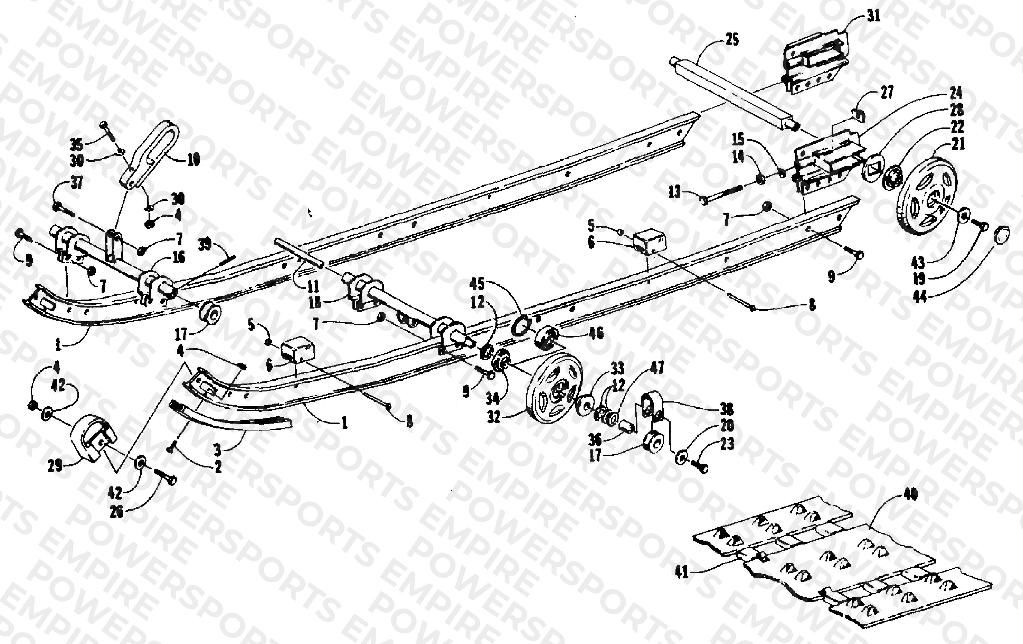 SLIDE RAIL AND TRACK ASSEMBLIES