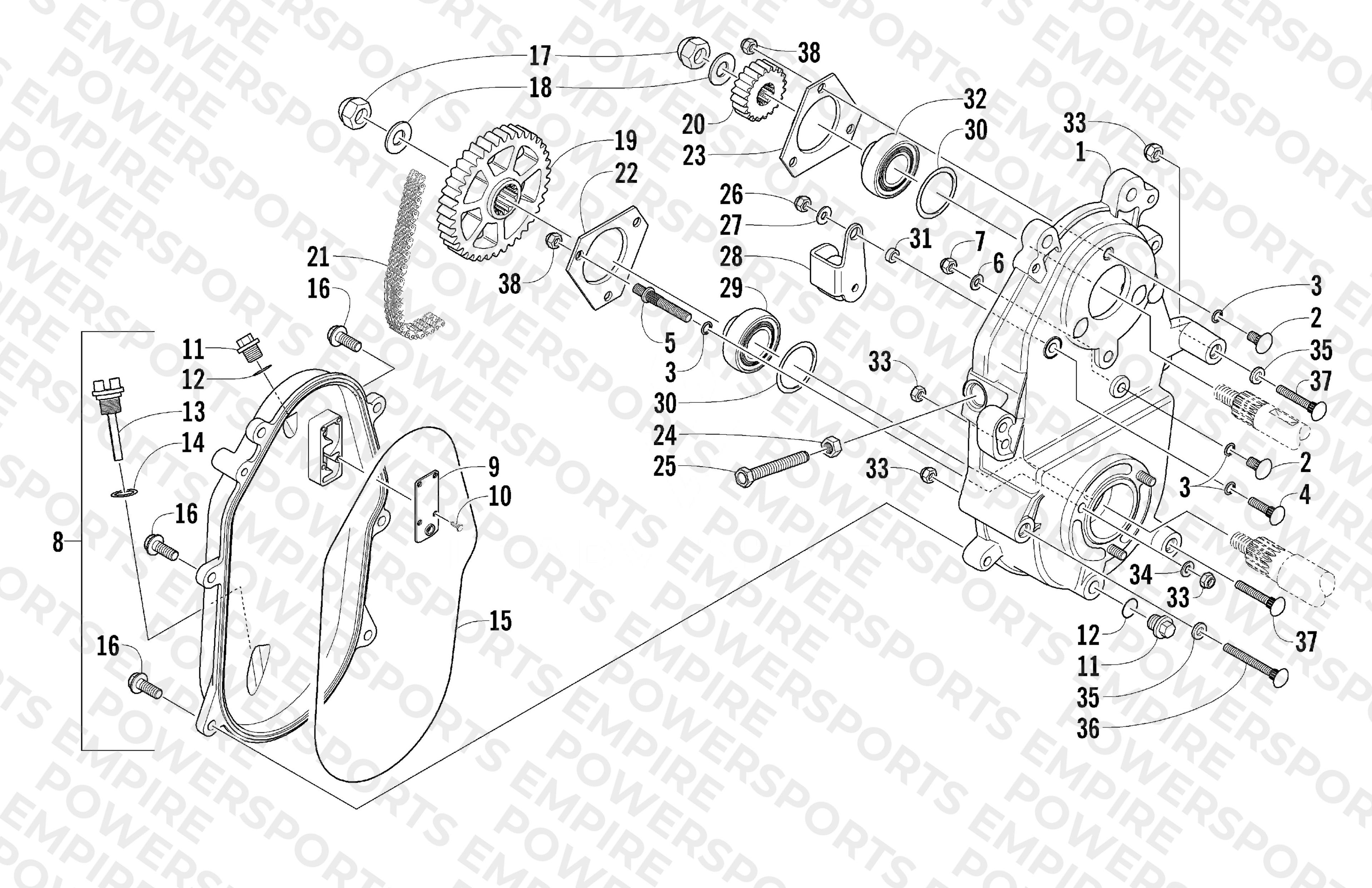 DRIVE/DROPCASE ASSEMBLY