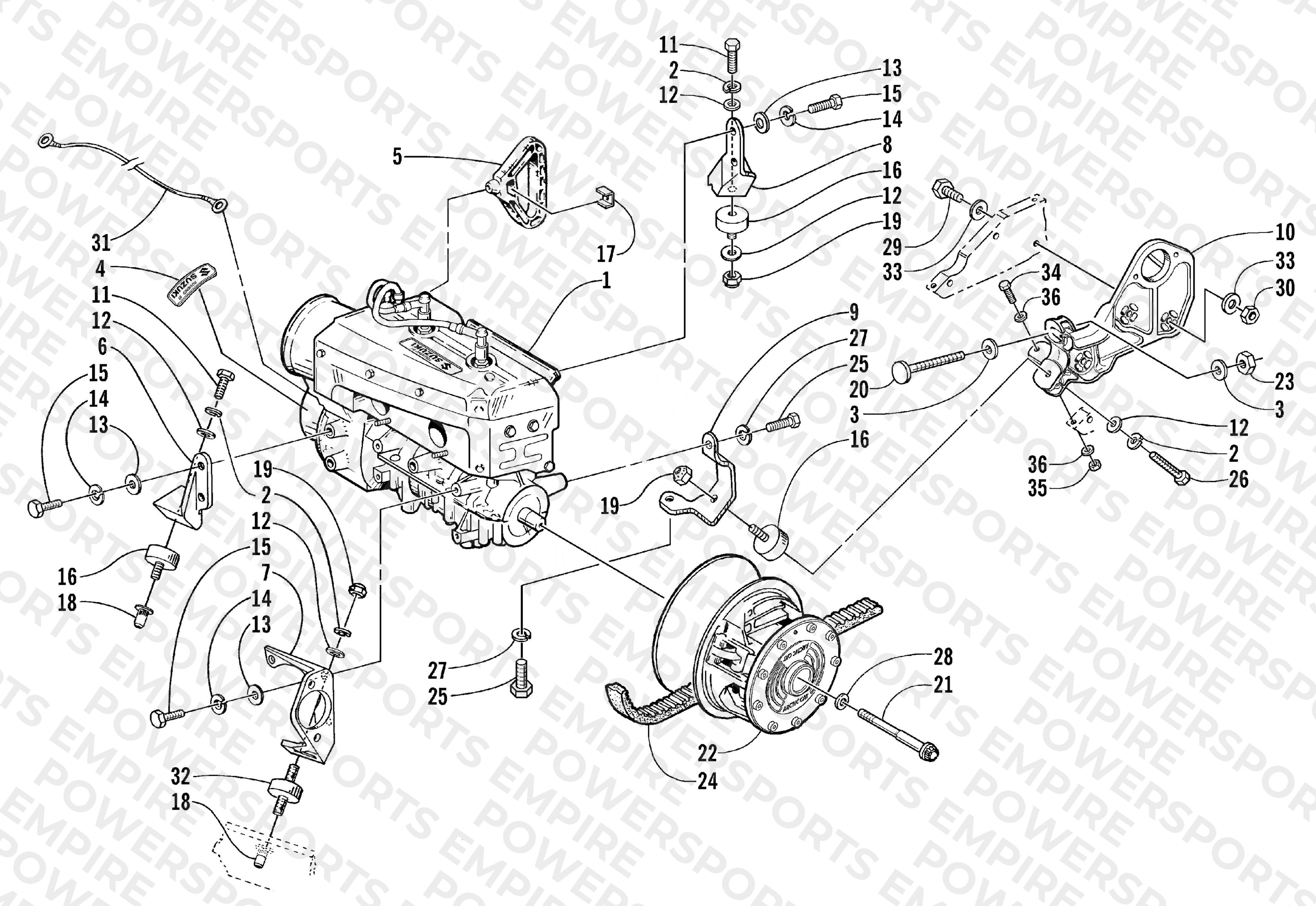 ENGINE AND RELATED PARTS