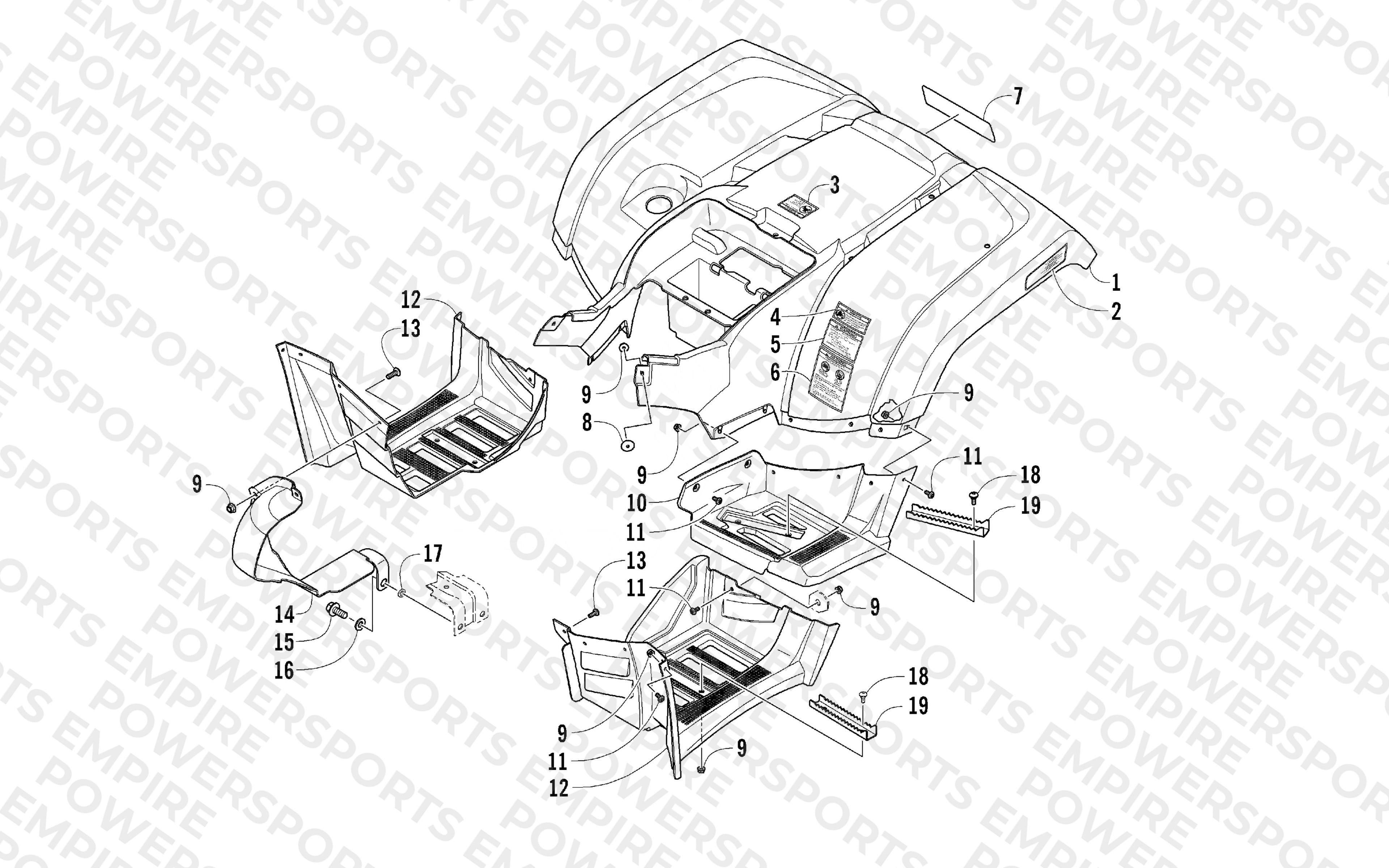 REAR BODY PANEL AND FOOTWELL ASSEMBLIES