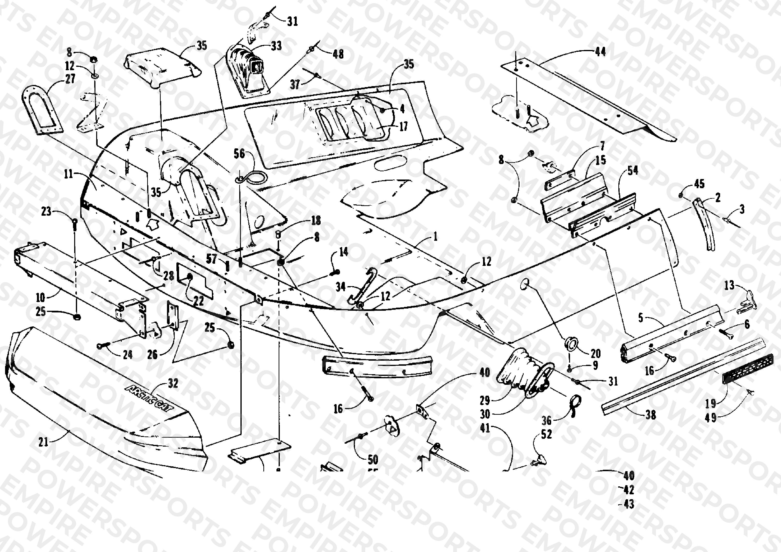 BELLY PAN AND NOSE CONE ASSEMBLIES