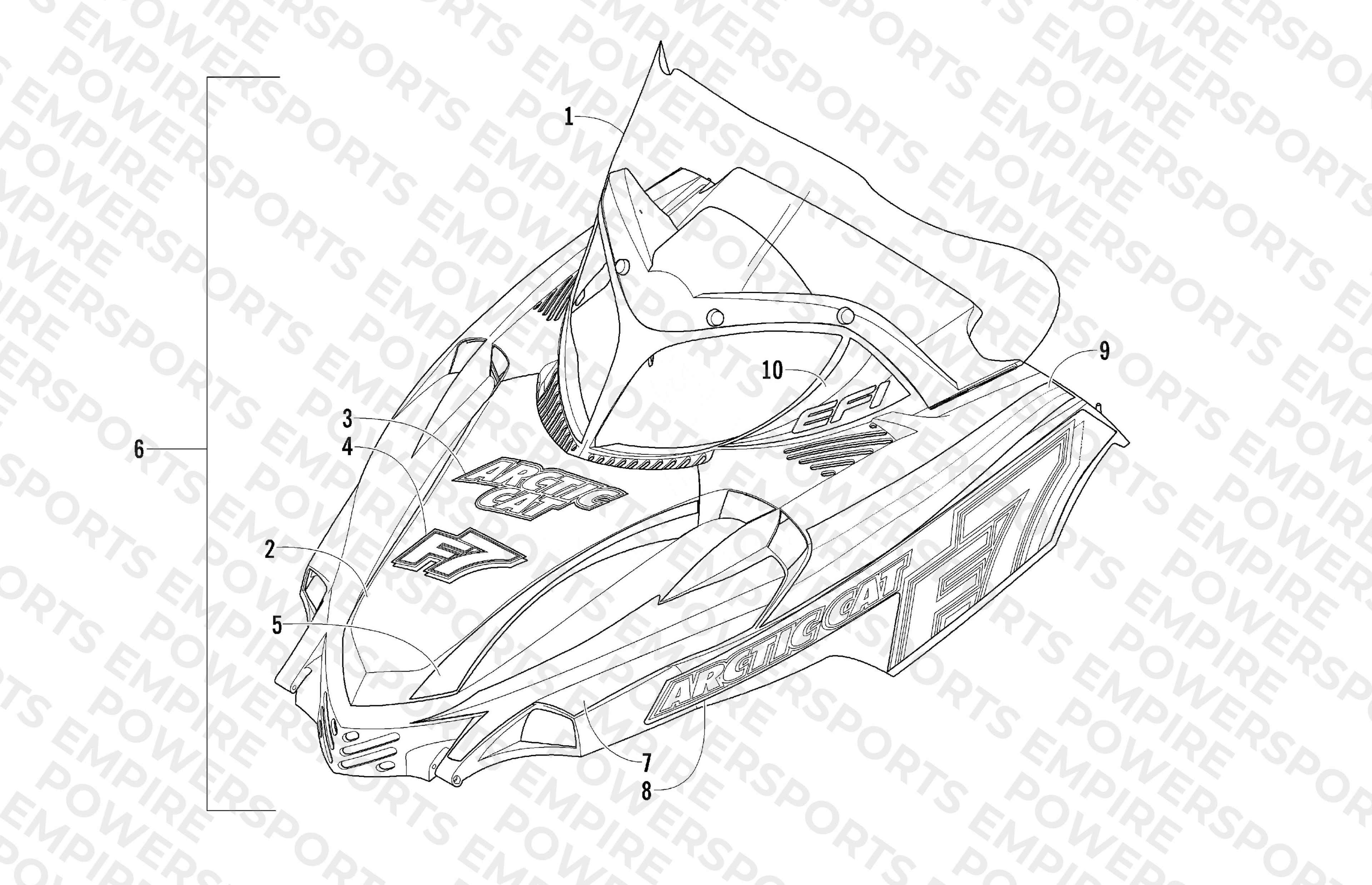 HOOD AND WINDSHIELD ASSEMBLY