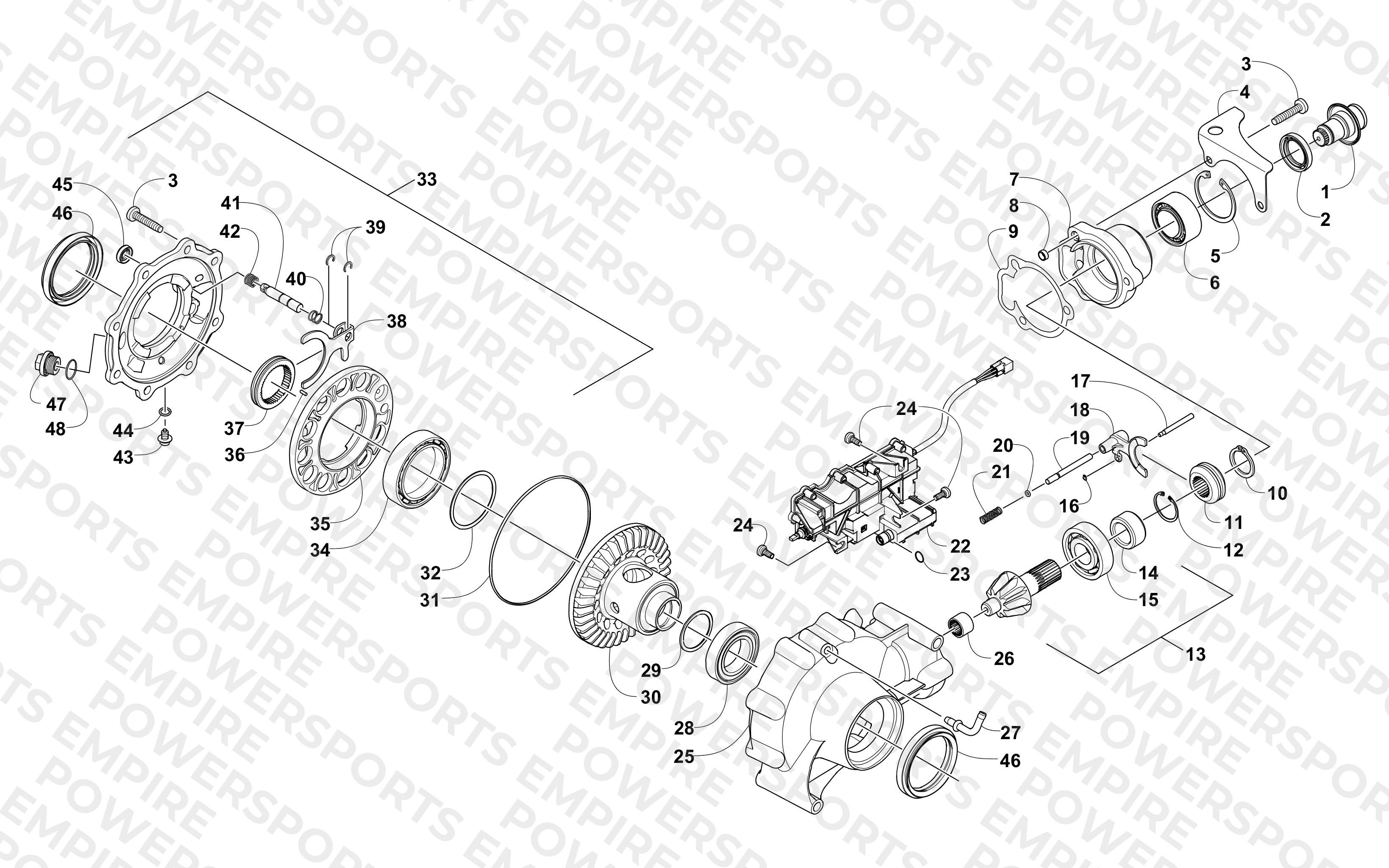FRONT DRIVE GEARCASE ASSEMBLY