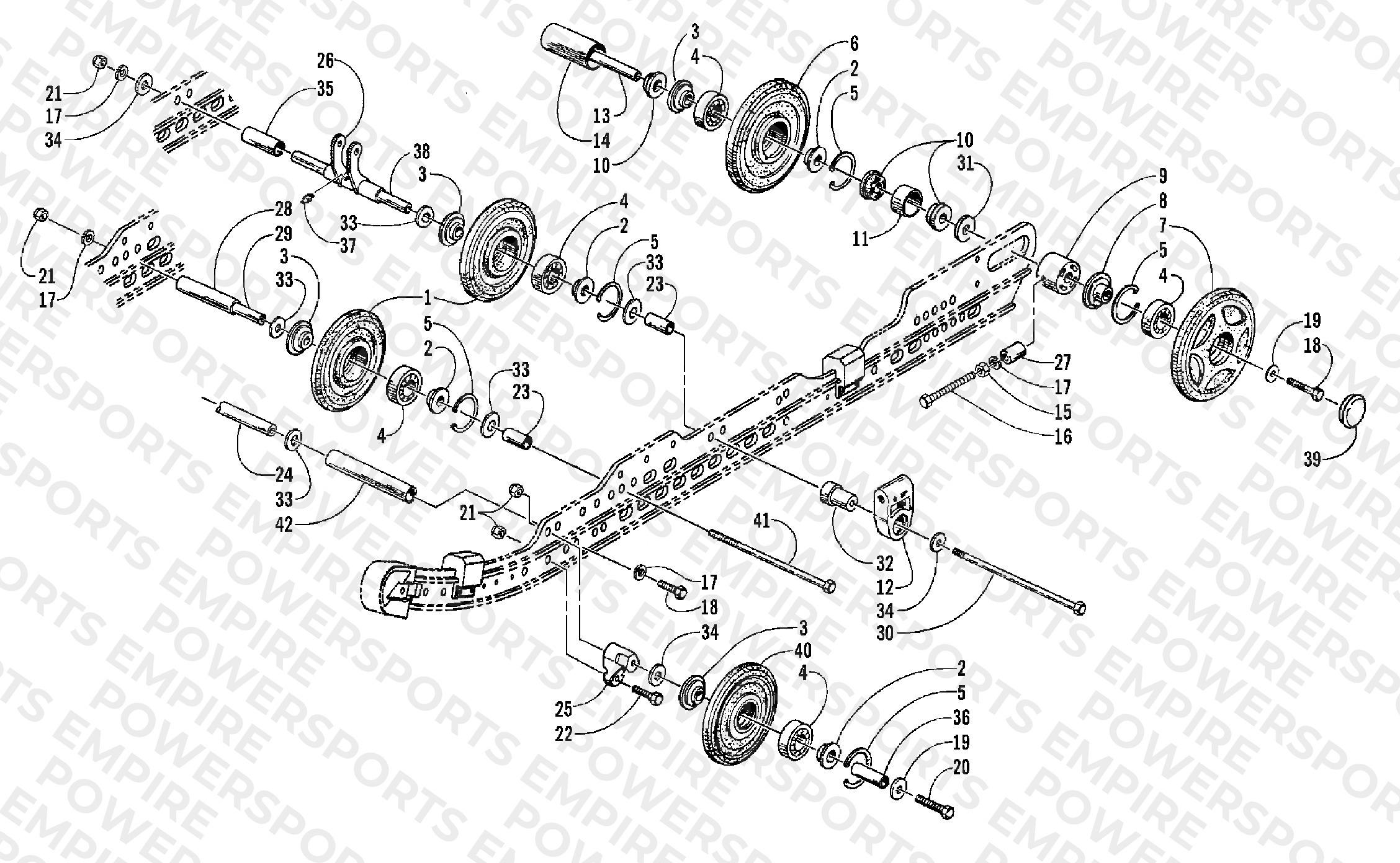 IDLER WHEEL AND AXLE ASSEMBLIES